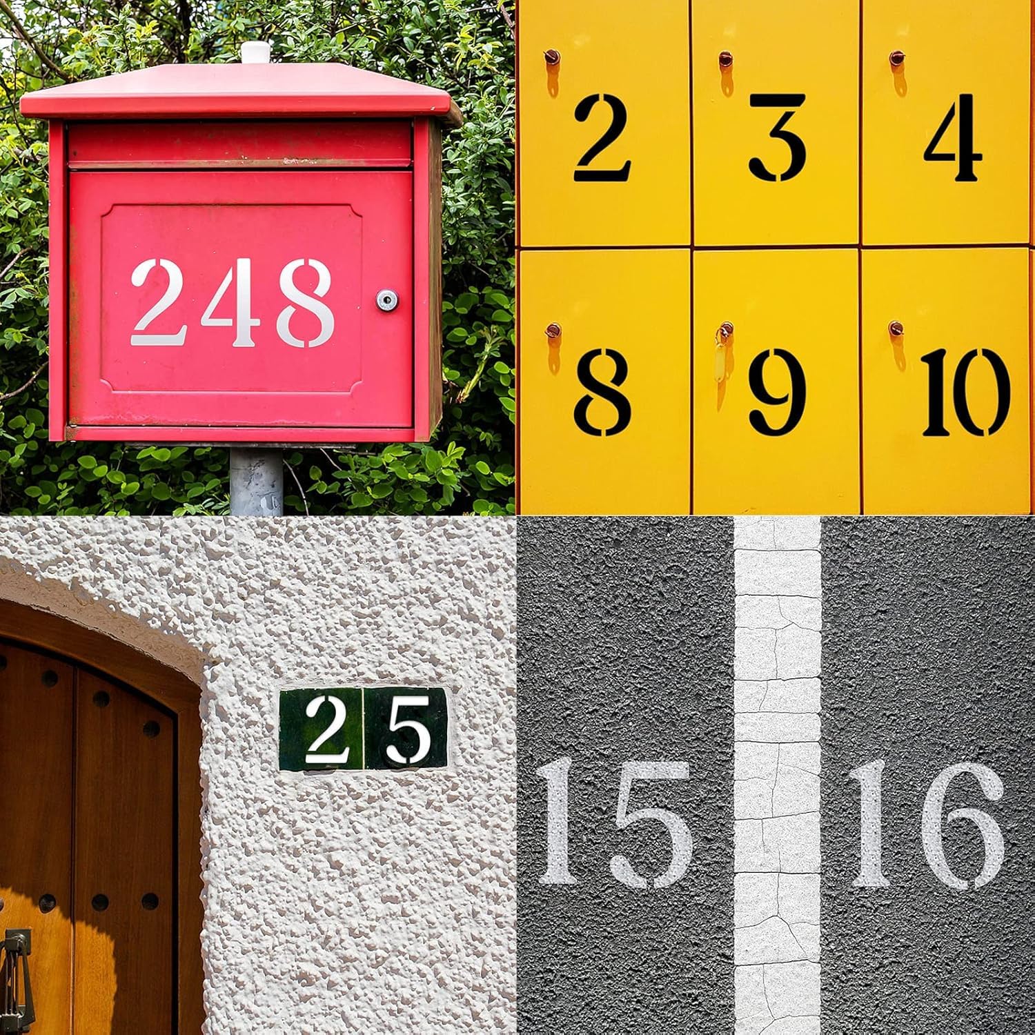 10 Pcs Curb Stencil Kit 0-9 Address Number Stencils – Reusable