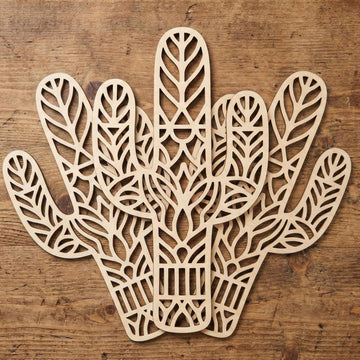 5 Pcs Wooden Cactus Shape Cutouts for DIY Craft | Boho Botanical Cactus
