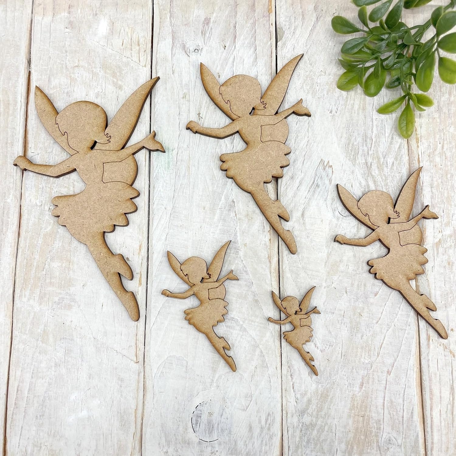 10 Pcs Fairytale MDF Embellishments Craft Shapes | Unfinished Wood Fantasy Fairy DIY Wood