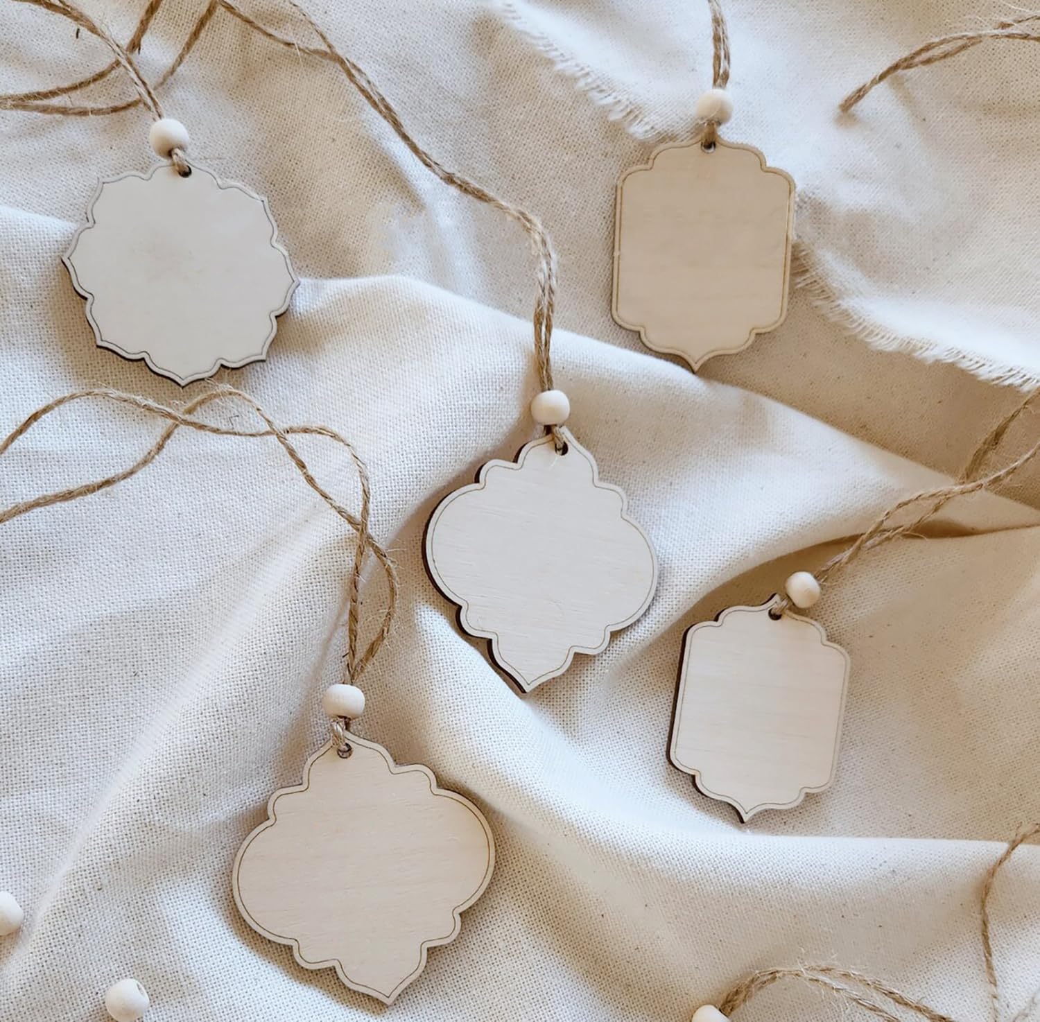 Curious Button Set of 6 pcs Wooden Gift tag 3 Style Arabic Theme Guest Place Mark. Ramadan Wall Decors Mubarak Ramadan Islamic Gift.