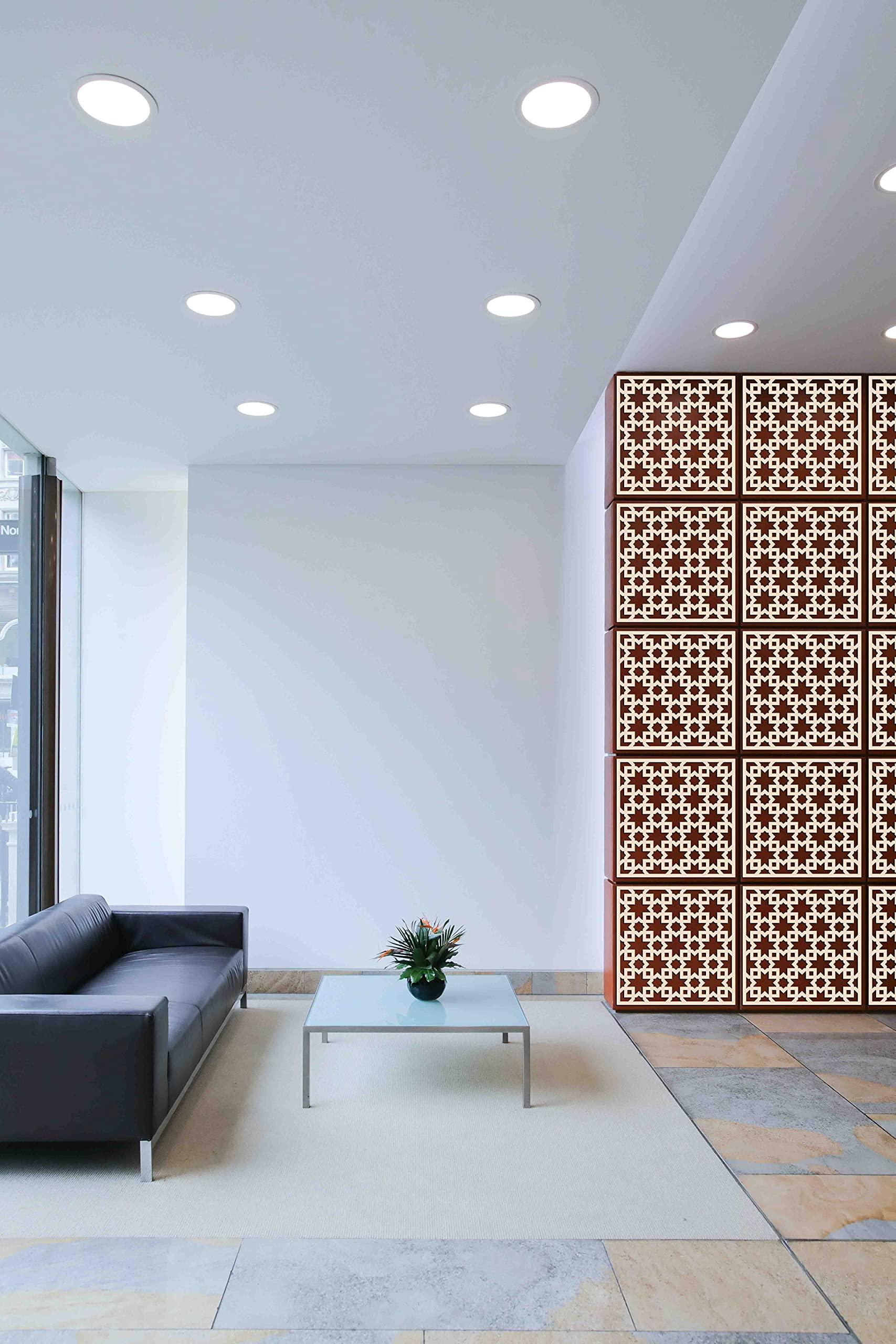 Haoser Wall Hanging Wooden Carved Panel for Room Partition, Cabinet Doors, Windows (Square Panel-2) - Haoser