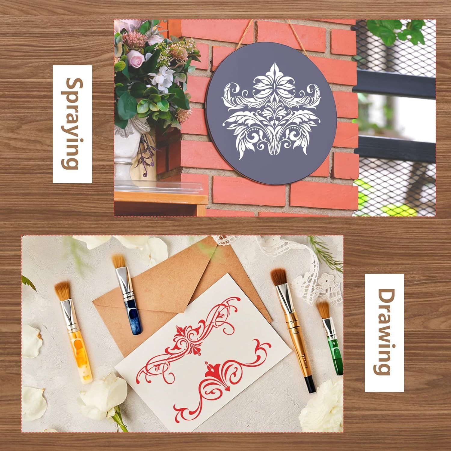 9 Pcs Mandala Stencils for Painting Reusable | Large Plastic Templates