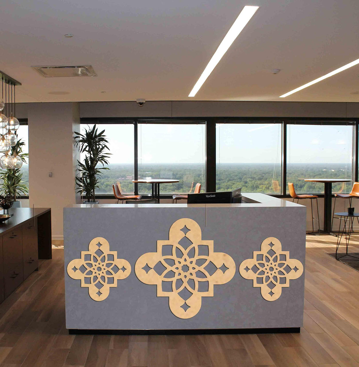 Haoser Birch Ply-3mm Wooden Panel for Room Divider/Partition, Wall Decor Pack of 1 Geometric Laser Cut Carved Panel  (Panle-17) - Haoser