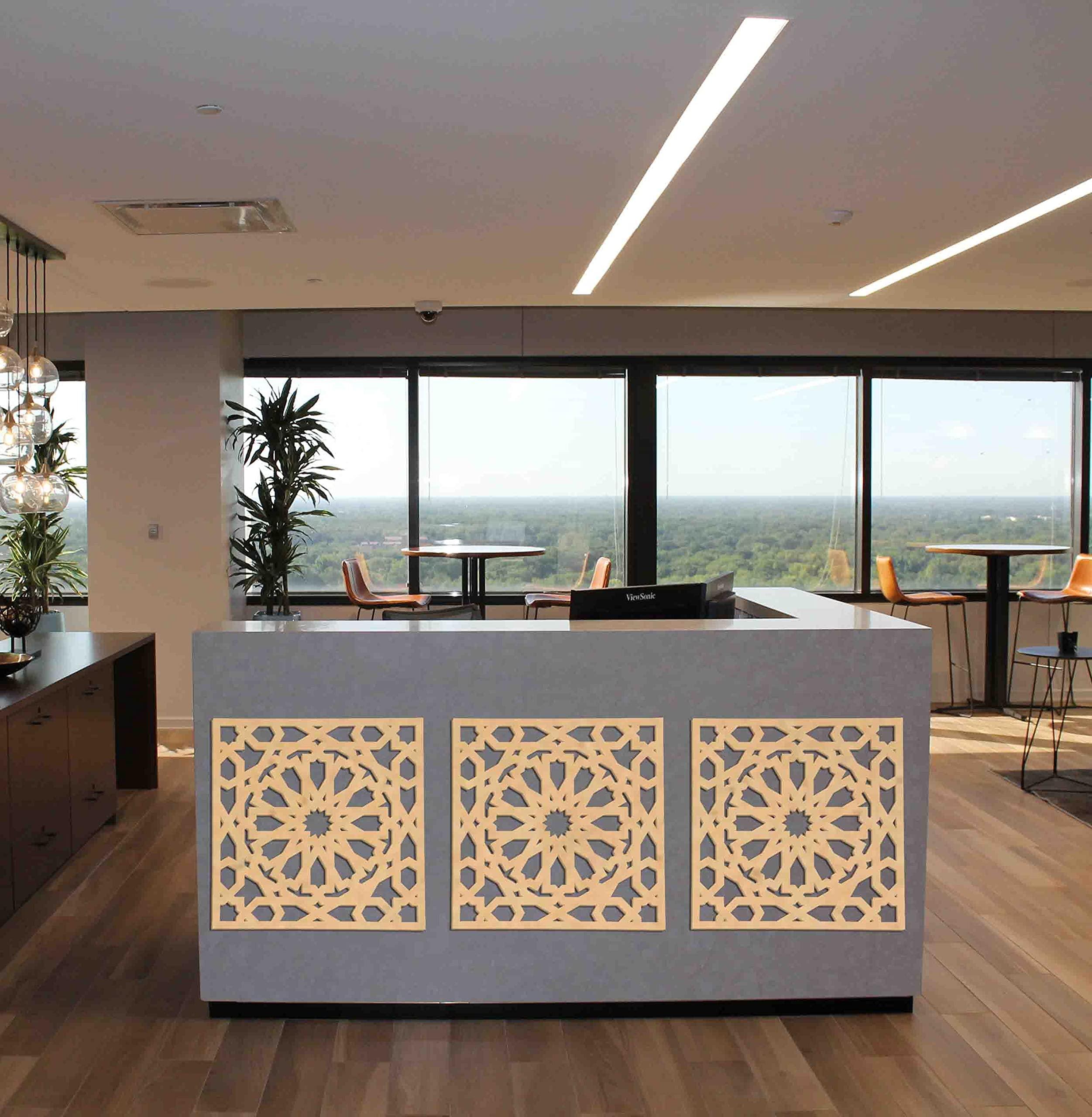 Haoser Birch Ply-3mm Wooden Panel for Room Divider/Partition, Wall Decor Pack of 1 Geometric Laser Cut Carved Panel  (Panle-7) - Haoser