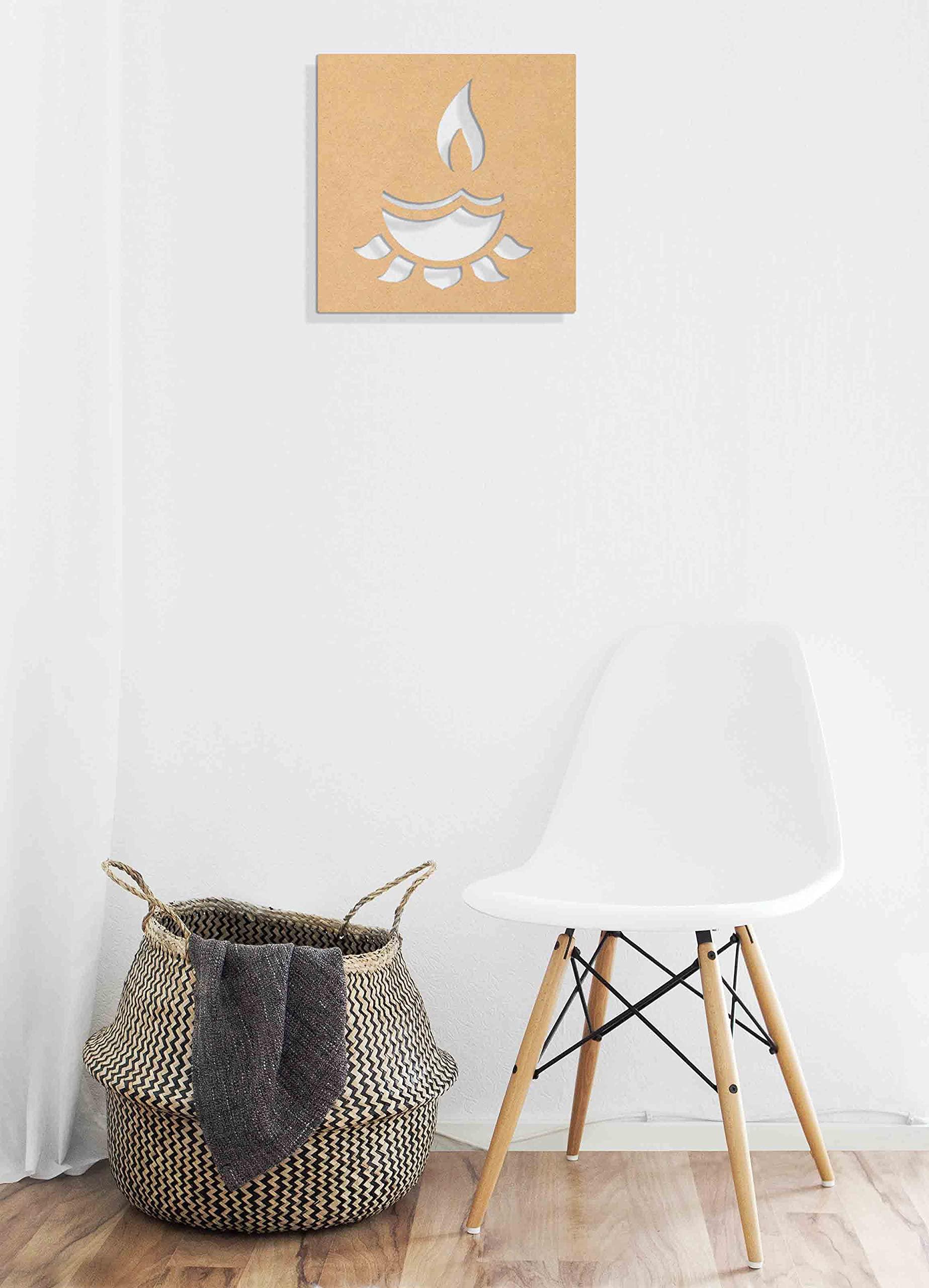 Haoser Wooden MDF Wall Hanging Panel, Decorative & Hand Crafted Wooden Wall Décor for Living Room, Office, Hallway - Haoser