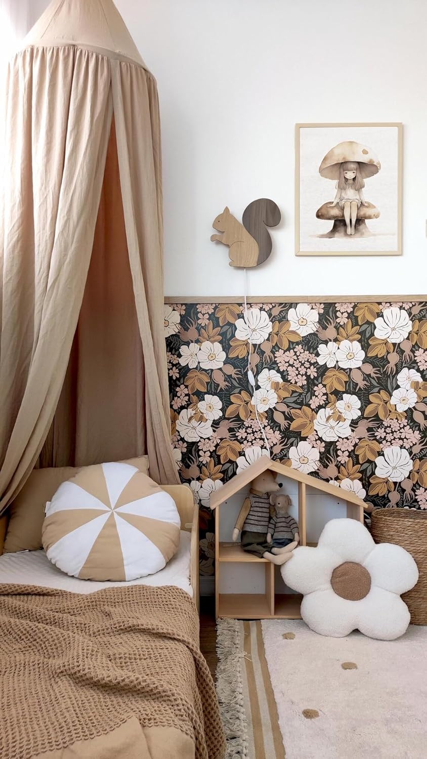 Pack of 5 Wooden Wall Molding Strips – 56 x 3 cm Chair Rail Cornice Trim