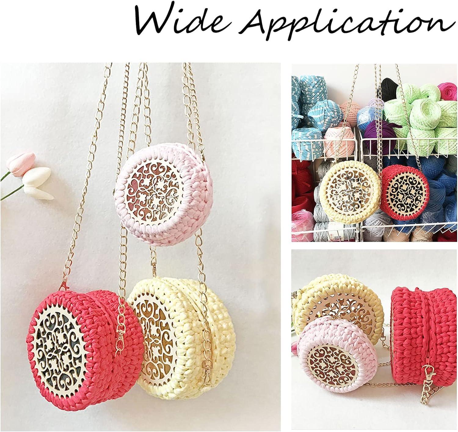 Haoser 2 Sizes Natural Wooden Basket Bottom, 7.8 5.9 Inch Circle Blank Crochet Basket Wood Base for DIY Basket Weaving Supplies Craft Making Home Decoration, Crochet Basket Wood Base. - Haoser