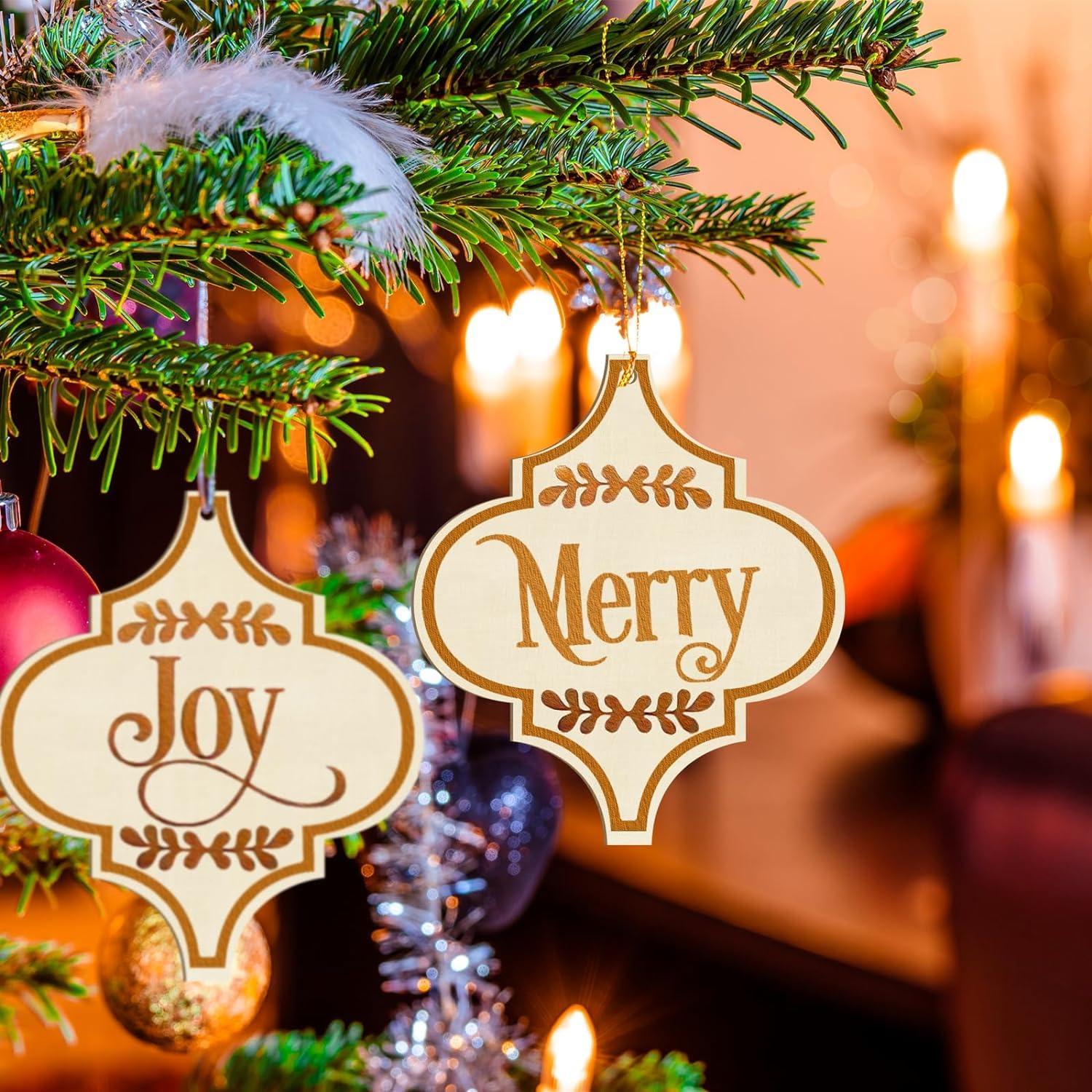 Curious Button 5 Pieces Unfinished Wooden Bulb Wide Style Hanging Ornament for DIY Home Decoration, MDF Cutouts, Perfect Wooden Cutouts for Home Decor, Charming Wooden Hanging Ornaments (7x6.1IN) - Haoser