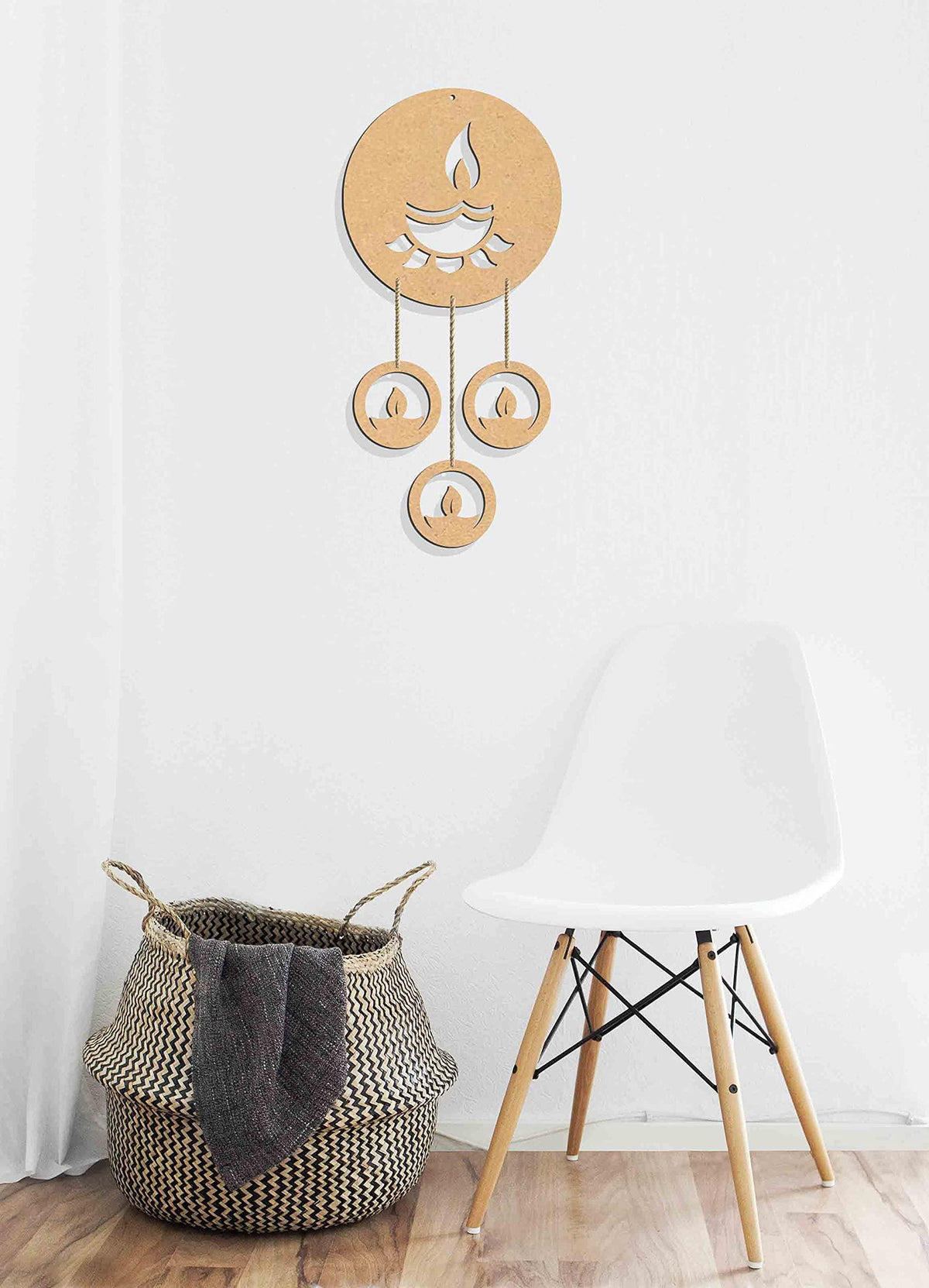 Haoser Wooden MDF Wall Hanging Panel, Decorative Wall Décor for Living Room, Office, Hallway - Haoser