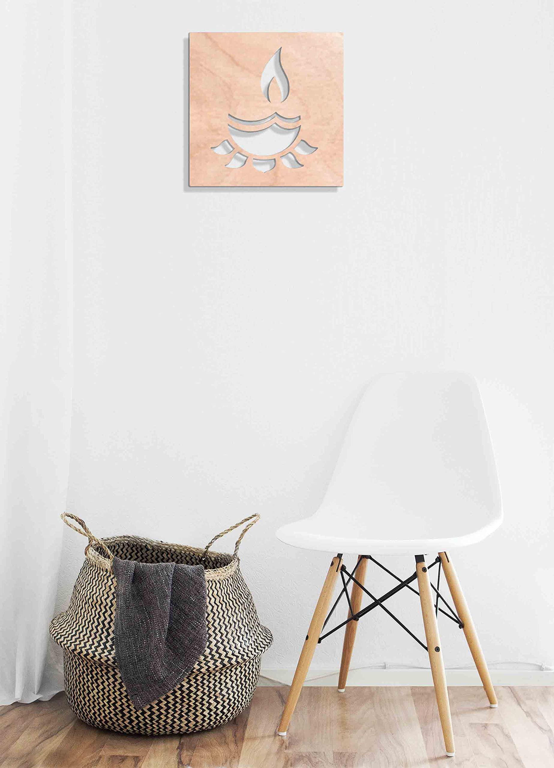 Haoser Wooden MDF Wall Hanging Panel, Decorative & Hand Crafted Wooden Wall Décor for Living Room, Office, Hallway - Haoser