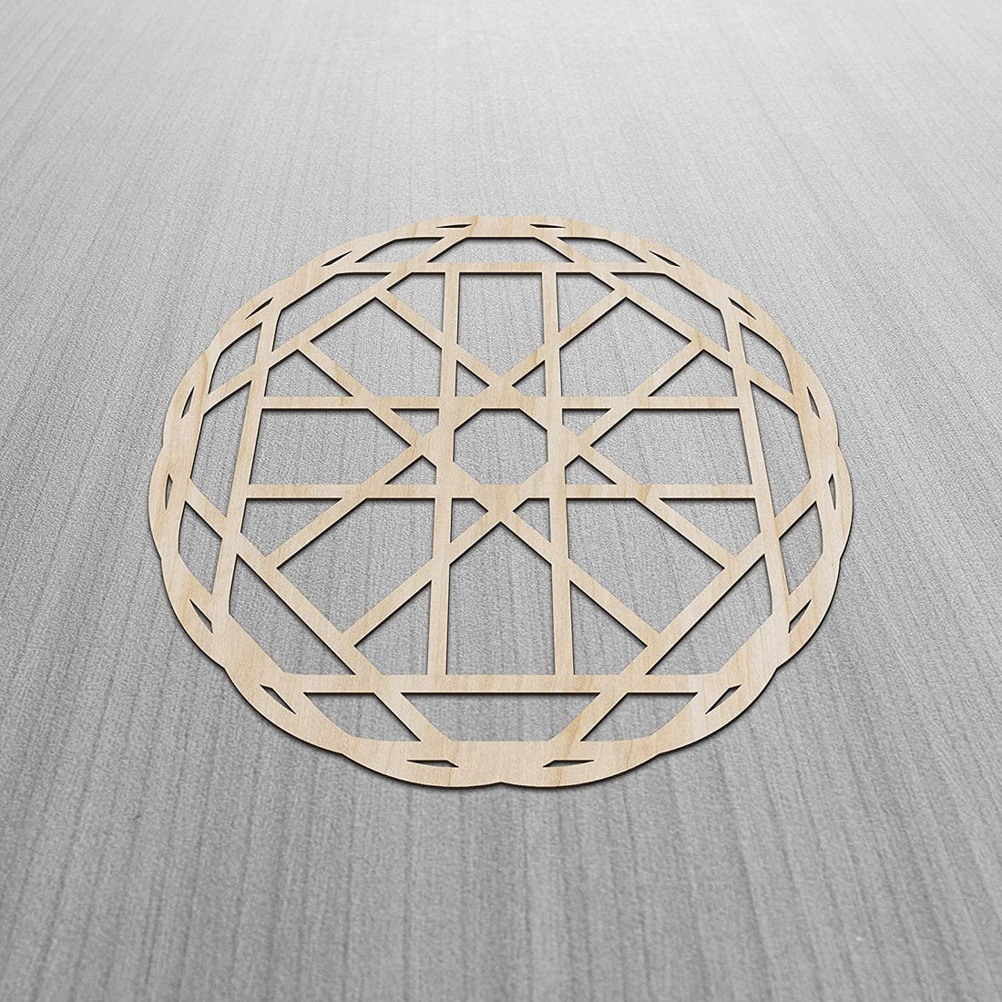 Haoser Mandala Wooden Wall Art, Whirl Look Lattice Abstarct Geometric, Birch Wood Plywood Rustic Wall Art Accent for Hallway Bedroom Living Room Cafes and Offices (Mandala Design-19_30CM) - Haoser