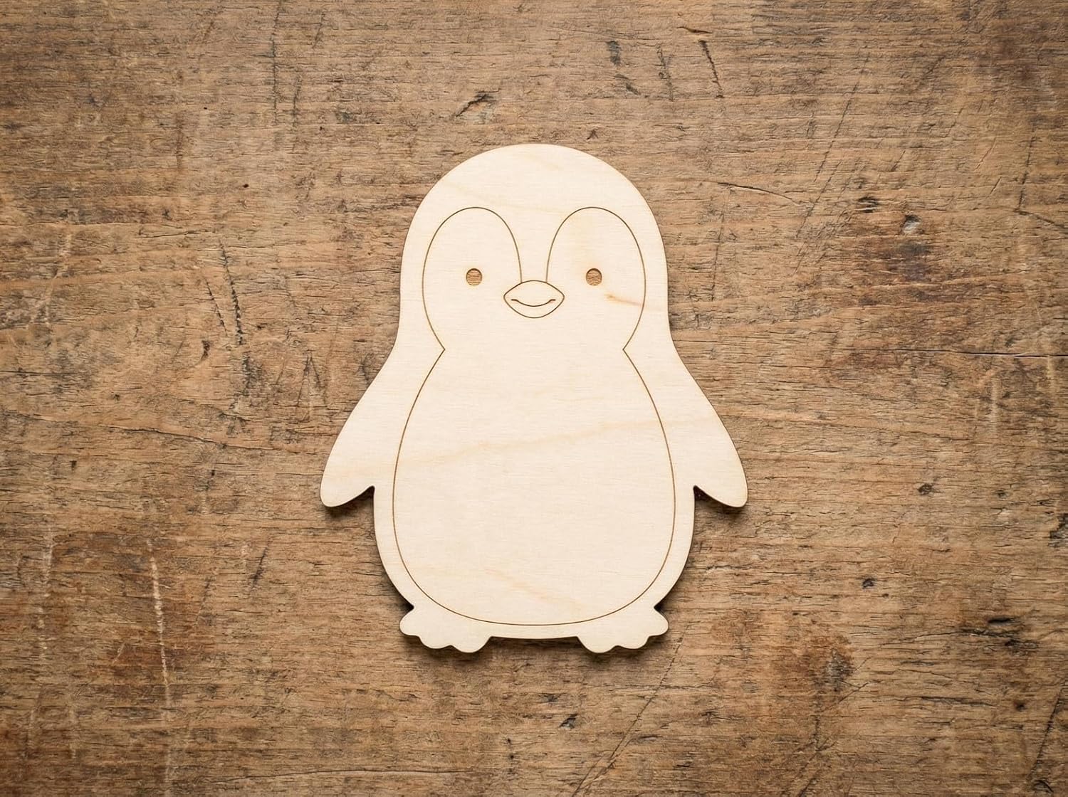 5 Pcs Wooden Penguin Craft Blanks | 4 Inch MDF Cutouts | DIY Painting Craft Shapes for Kids Art