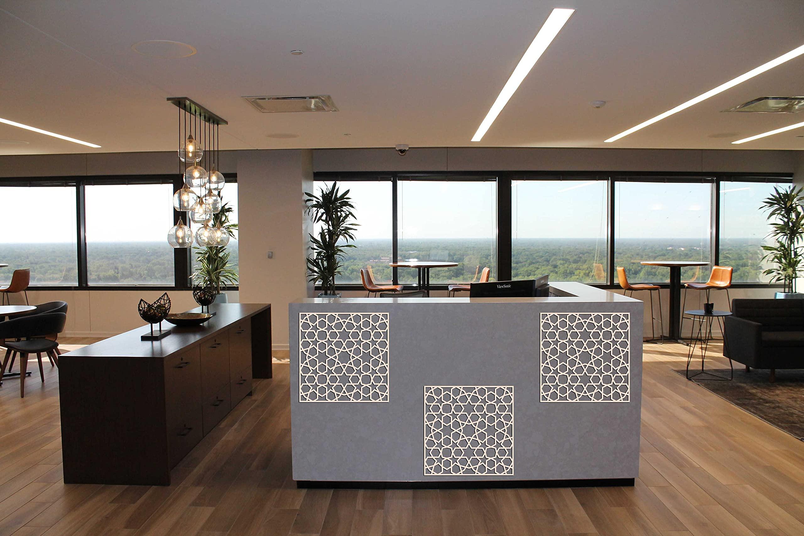 Haoser Birch Ply-3mm Wooden Panel for Room Divider/Partition, Wall Decor Pack of 1 Geometric Laser Cut Carved Panel  (Panle-5) - Haoser