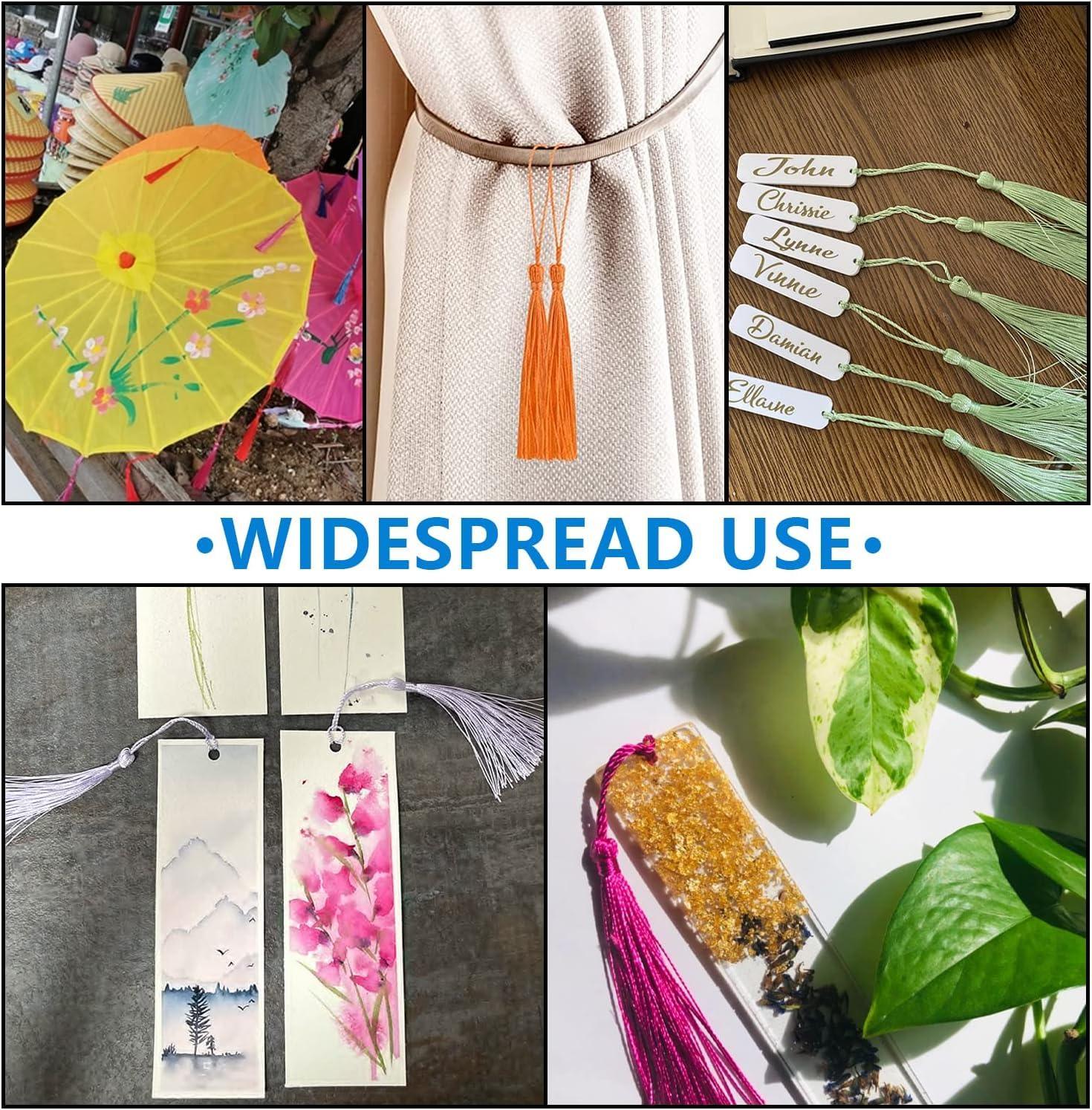 Haoser 20 Pcs Handmade Sewing Tassels Bookmark Tassels with Cord Loop, Tassels for Keychain Earring Jewelry Making, Graduation, Clothing Sewing Tassels, DIY Craft Projects?Navy Blue - Haoser