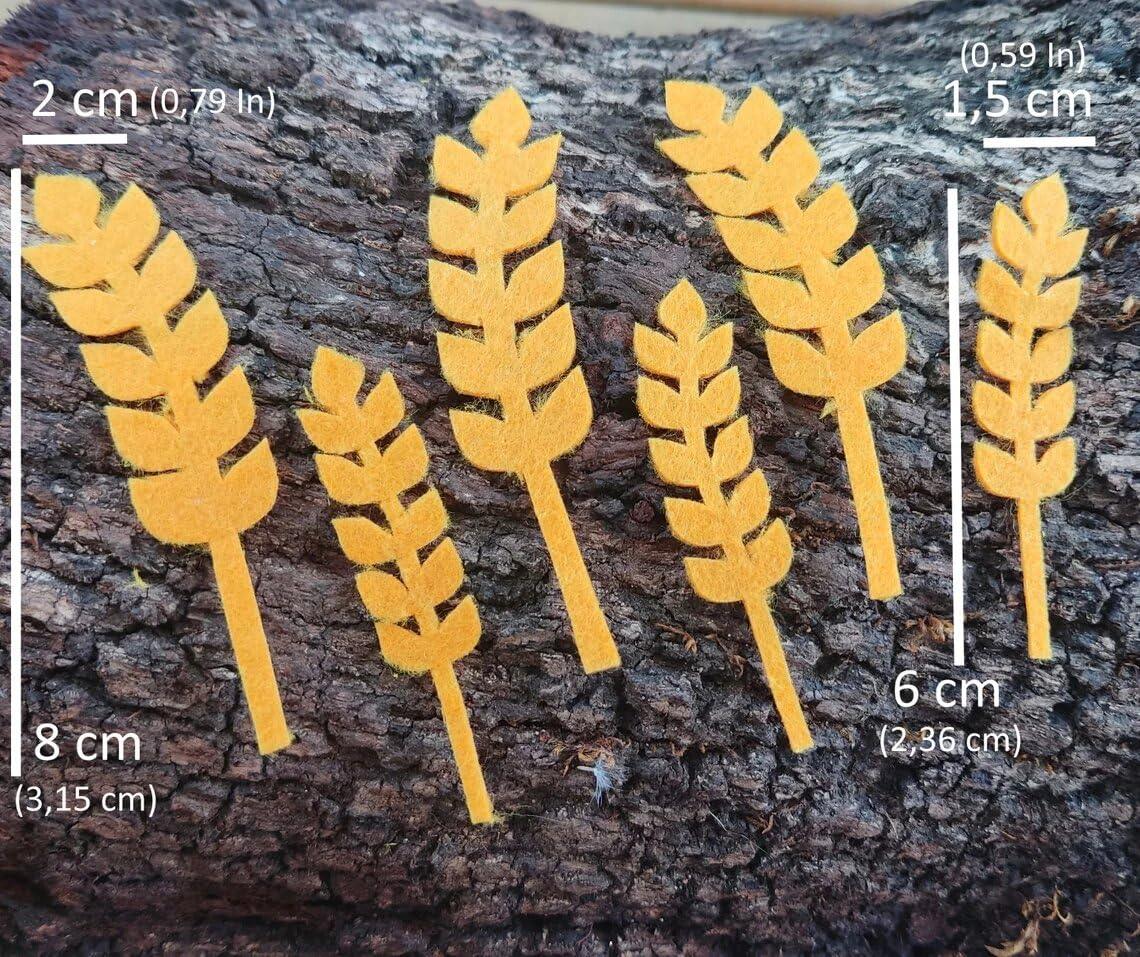 Haoser Wheat Spike Felt Die Cut Sewing Pattern Craft Supplies Sewing Craft Projects Decor Easter-20 pc
