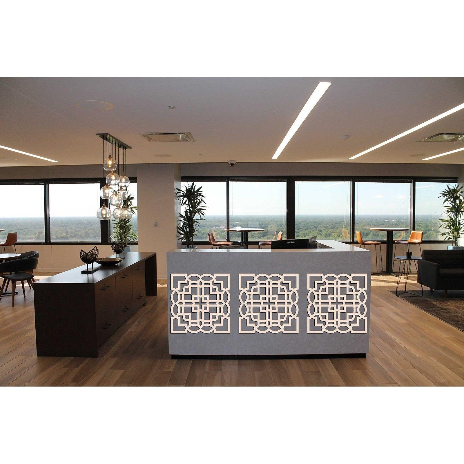 Haoser Birch Ply-3mm Wooden Panel for Room Divider/Partition, Wall Decor Pack of 1 Geometric Laser Cut Carved Panel  (Panle-6) - Haoser