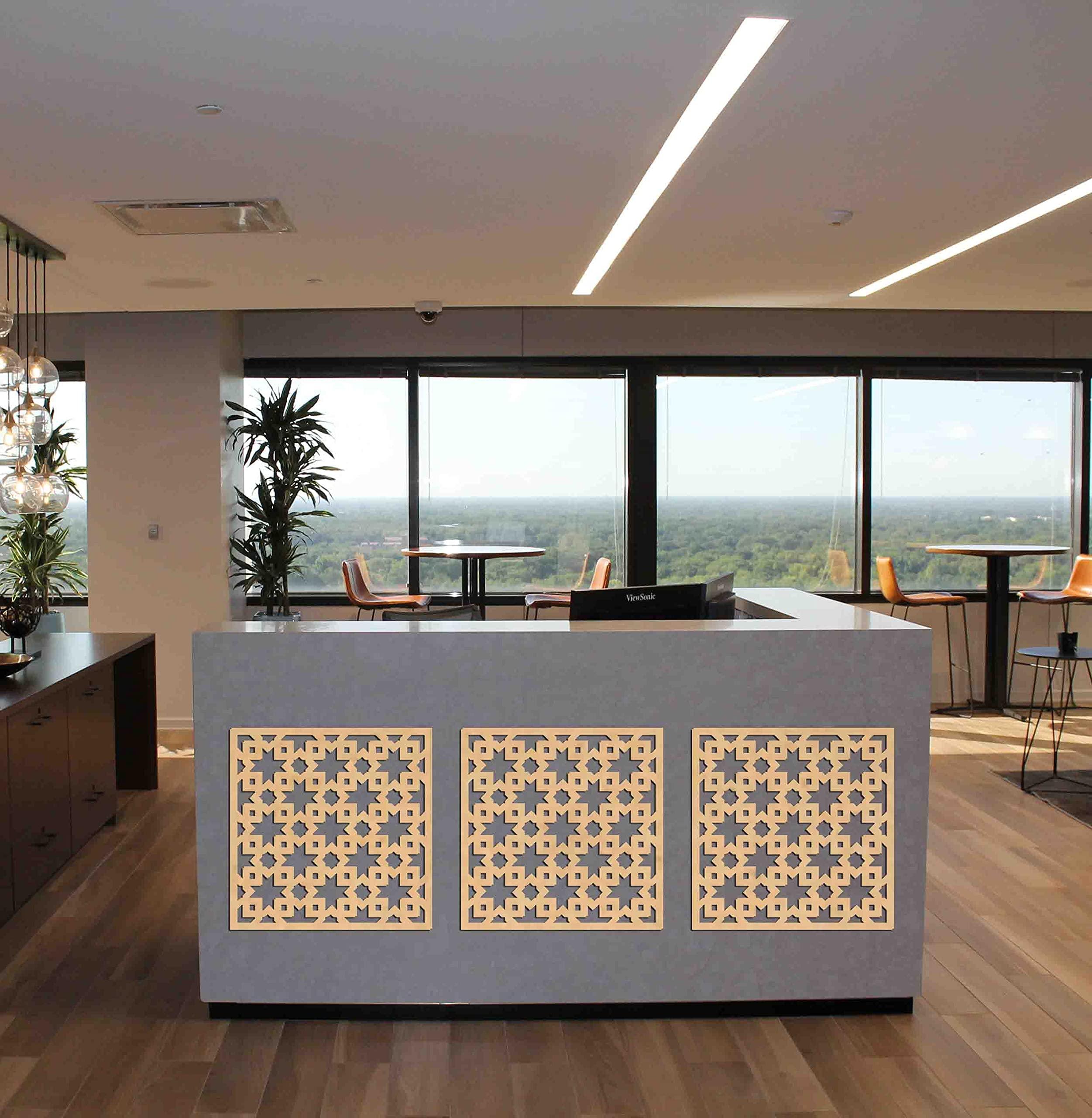 Haoser Birch Ply-3mm Wooden Panel for Room Divider/Partition, Wall Decor Pack of 1 Geometric Laser Cut Carved Panel  (Panle-2) - Haoser