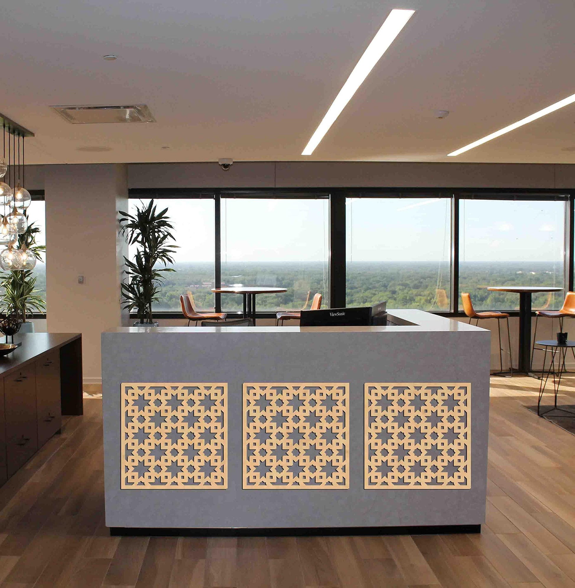 Haoser Birch Ply-3mm Wooden Panel for Room Divider/Partition, Wall Decor Pack of 1 Geometric Laser Cut Carved Panel  (Panle-2) - Haoser