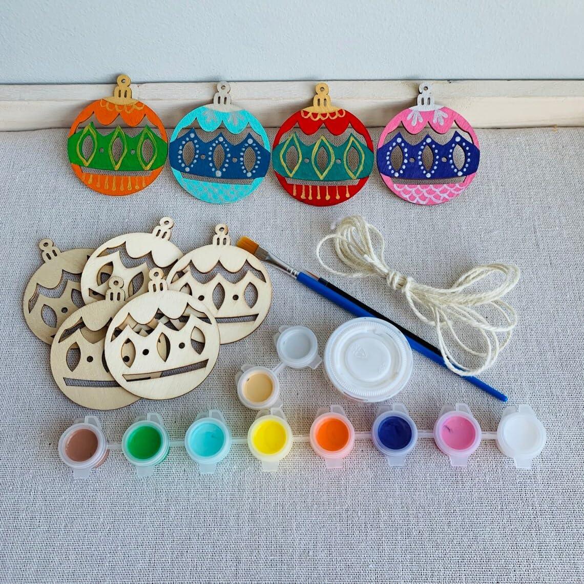 Haoser MDF Decorative Hanging orgnaments for chirtmas Craft, Unfinished Wood Cutouts Christmas Decoration DIY Crafts Wooden Christmas Tree MDF Christmas Ornaments - Haoser