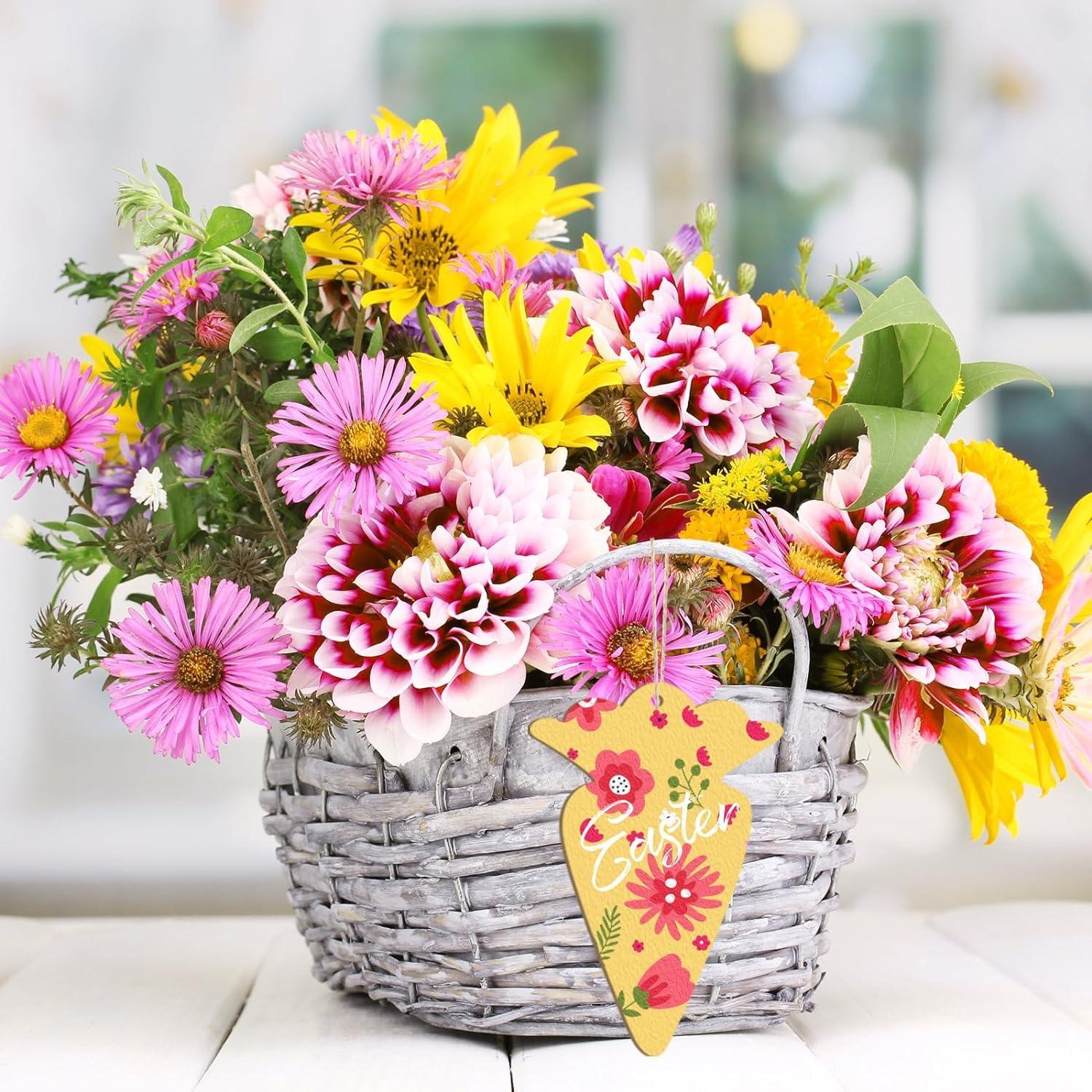 Curious Button 5 Pieces Unfinished Wooden 1Carrot Style Hanging Ornament for DIY Home Decoration, MDF Cutouts, Perfect Wooden Cutouts for Home Decor, Charming Wooden Hanging Ornaments (7x4.3IN) - Haoser