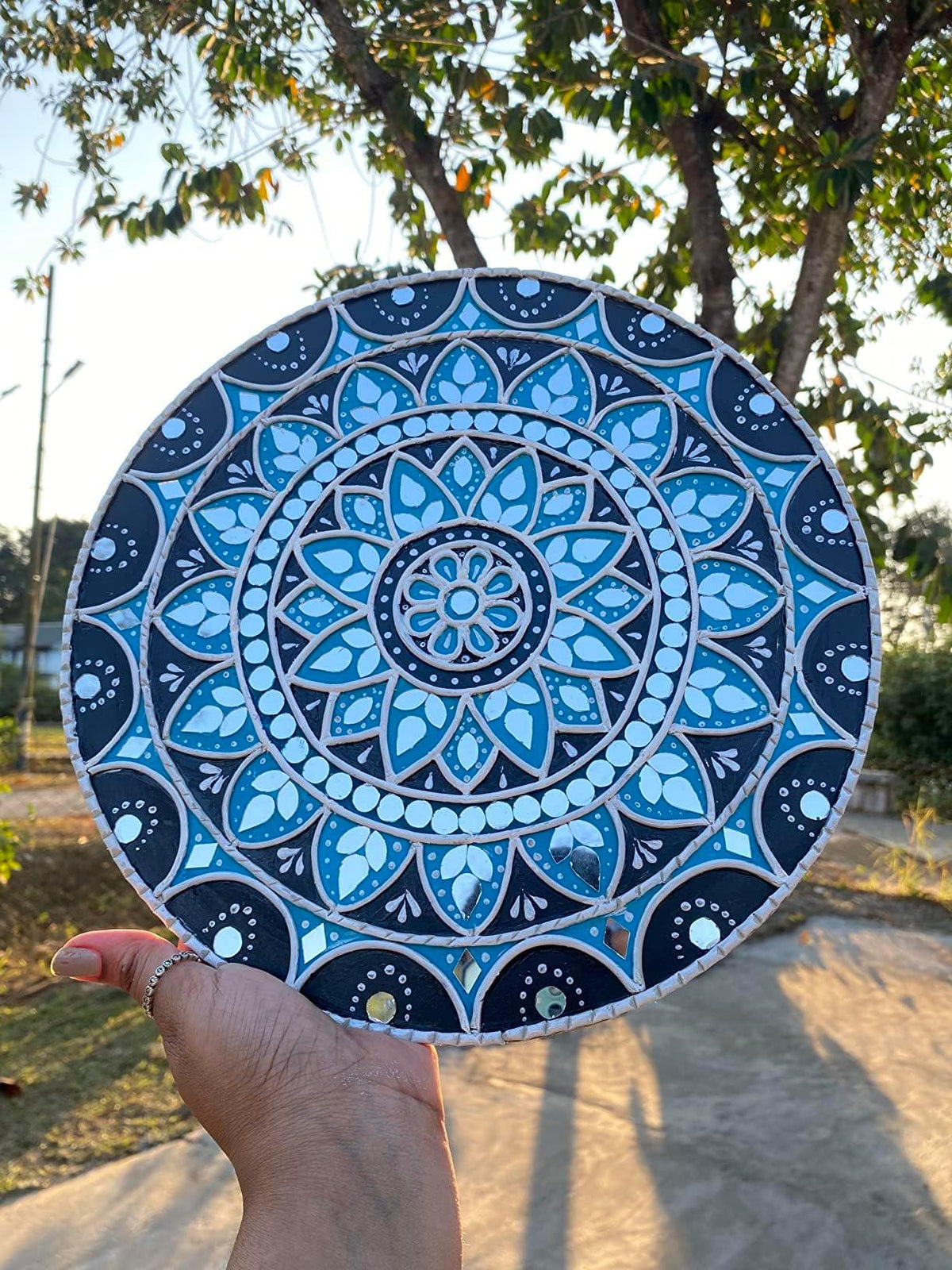 Haoser 5 Round Circle MDF Pine Wood 12 in MDF Boards for Art and Craft - 2.5mm Unfinished Round Wood Slices for Resin Art, Mandala Art,Pyrography, Painting, Plain Pine MDF Coasters -5 Pice - Haoser