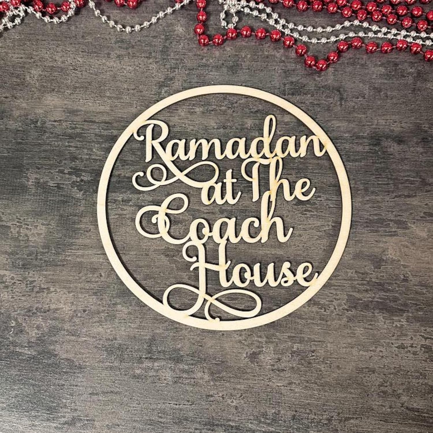 Ramadan Door Wreath – Family Ramadan Decoration | MDF Islamic Decor | Ramadan Door Sign