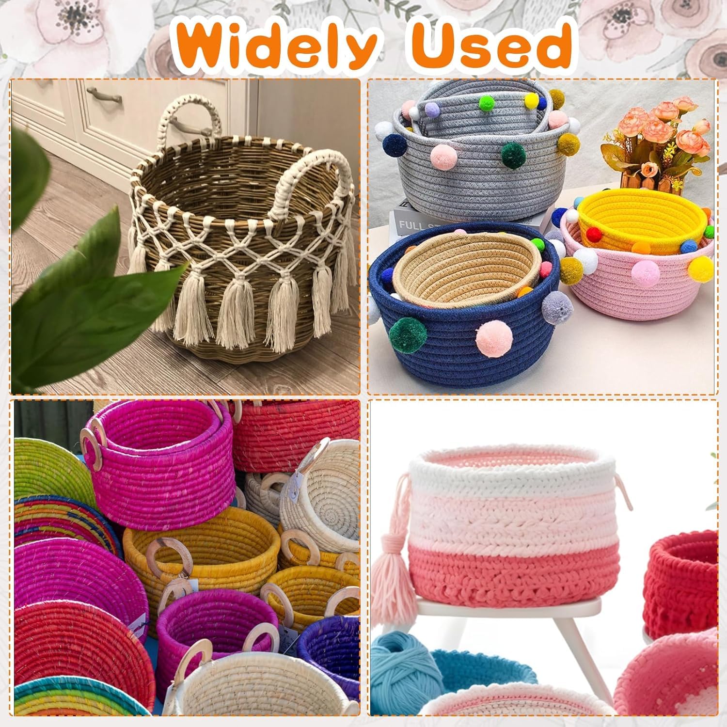 6 Pcs Wooden Crochet Basket Base – Round Weaving Basket Bottoms