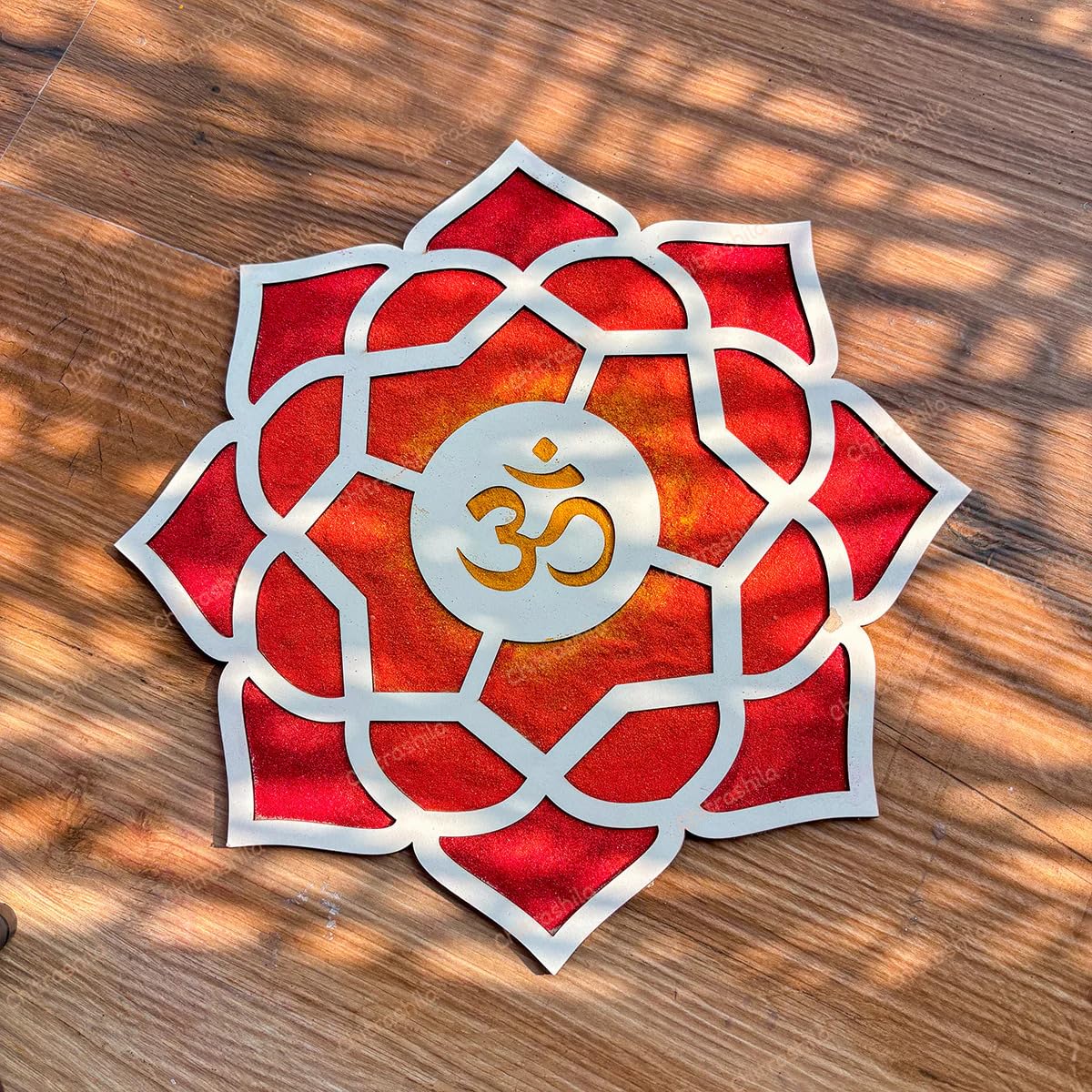 Wooden MDF Rangoli for Diwali Decoration | 12x12 Inch Pine MDF Rangoli Art | Reusable Craft Base for Mandala & Lippan Art Festive Decor Plate for Floor or Wall