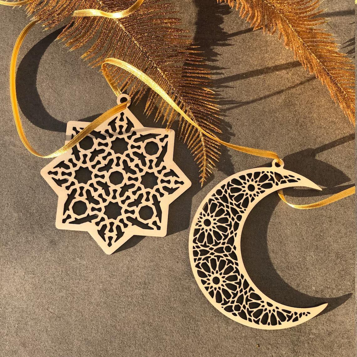 Haoser Ramadan Mubarak Hanging Decoration Set - Eid Decors - Islamic Wall Art