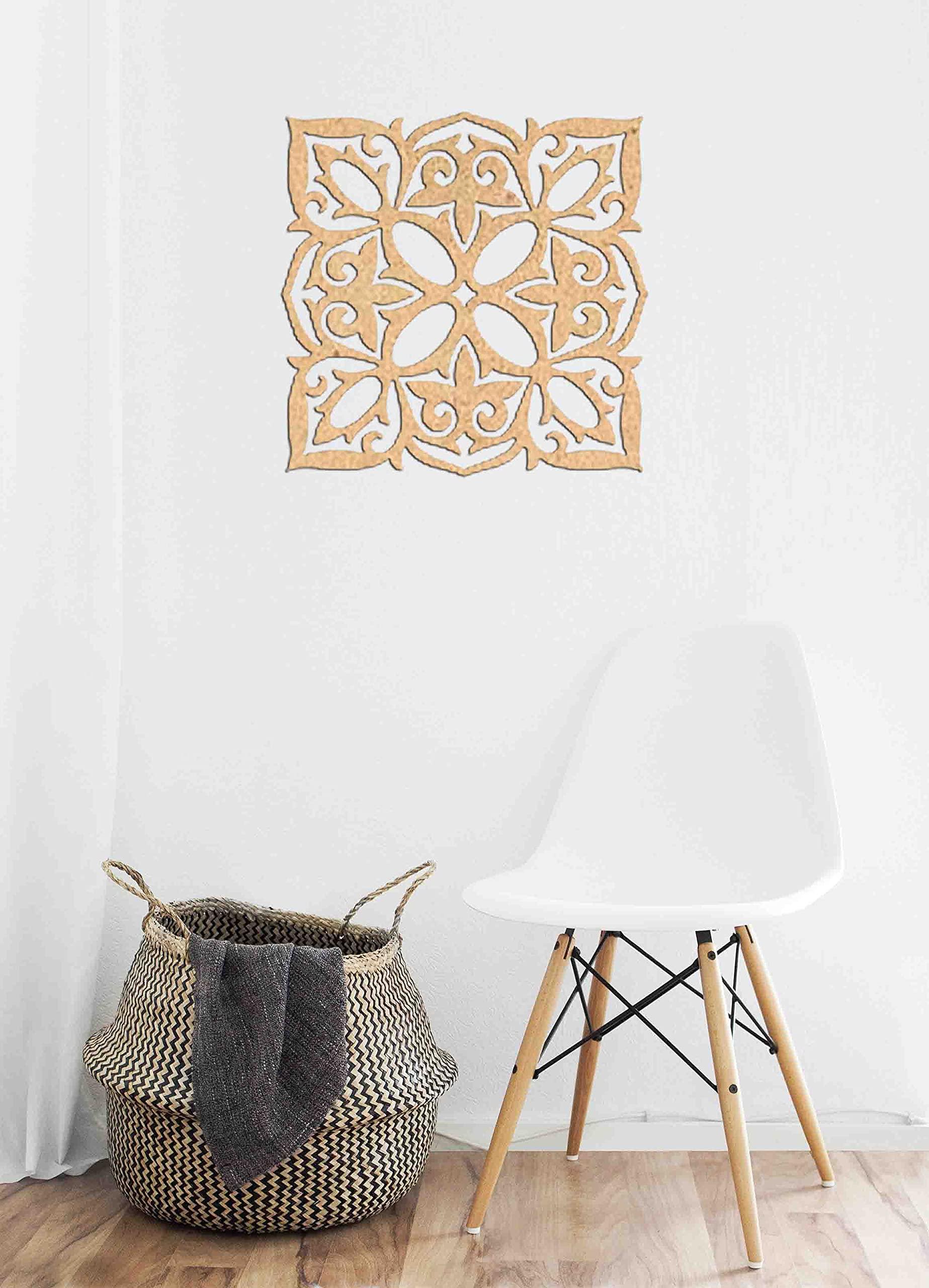 Haoser Birch Ply-3mm Wooden Panel for Room Divider/Partition, Wall Decor Pack of 1 Geometric Laser Cut Carved Panel  (Panle-10) - Haoser
