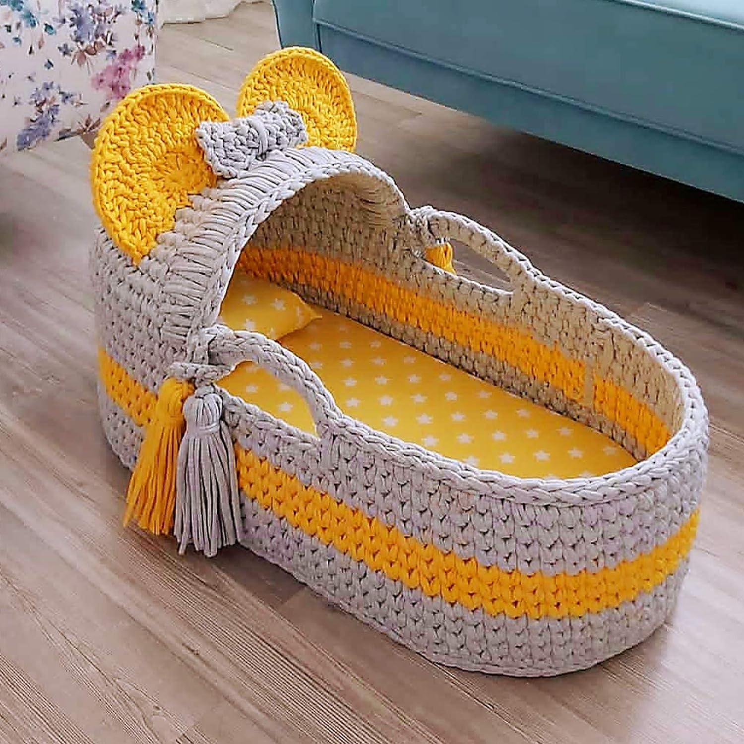 Haoser 2 Sizes Natural Wooden Basket Bottom, 7.8 5.9 Inch Circle Blank Crochet Basket Wood Base for DIY Basket Weaving Supplies Craft Making Home Decoration, Crochet Basket Wood Base. - Haoser