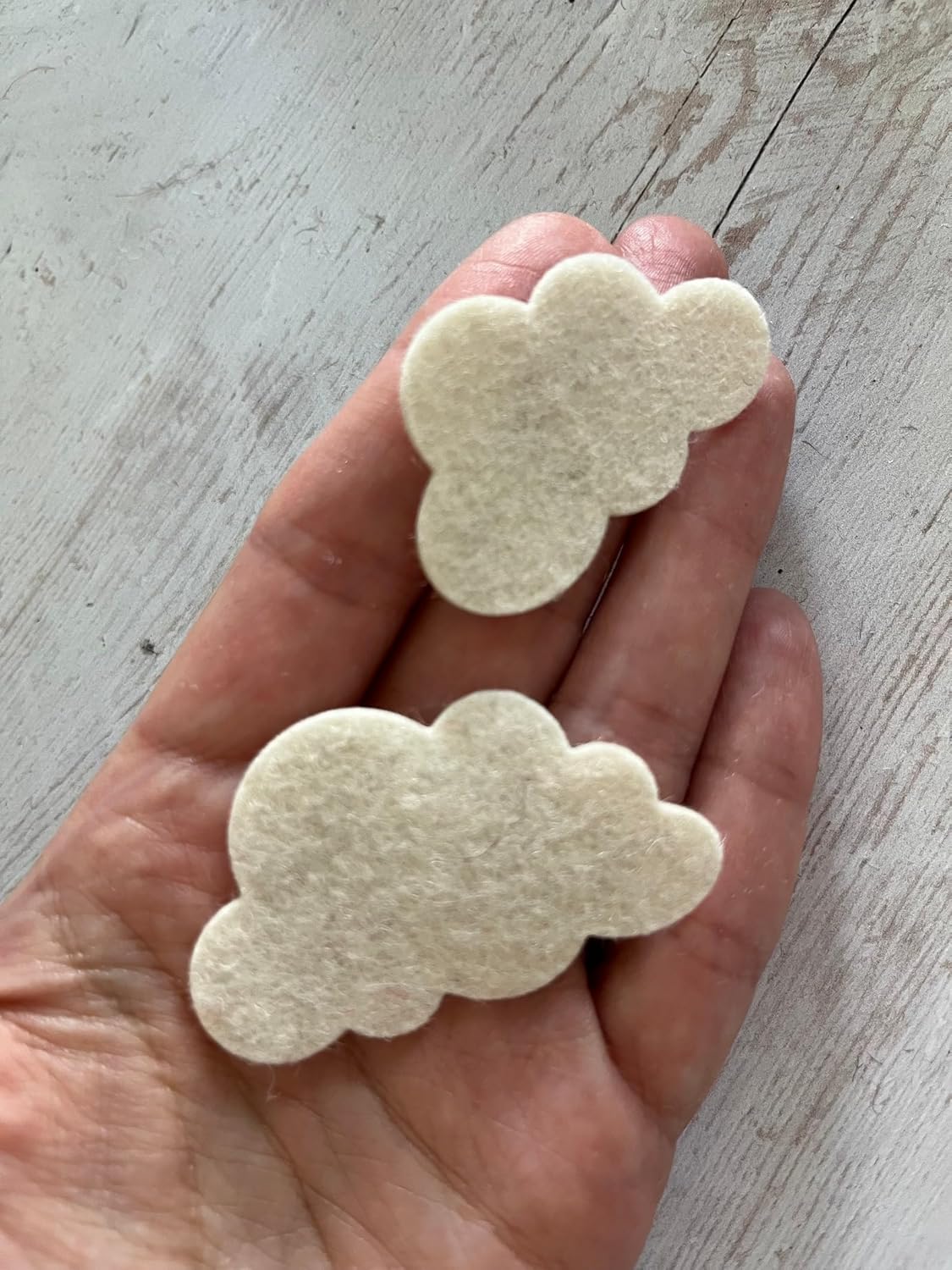 10 Pcs Felt Cloud Die Cuts for DIY Craft & Decoration | Soft Felt Cloud Shapes