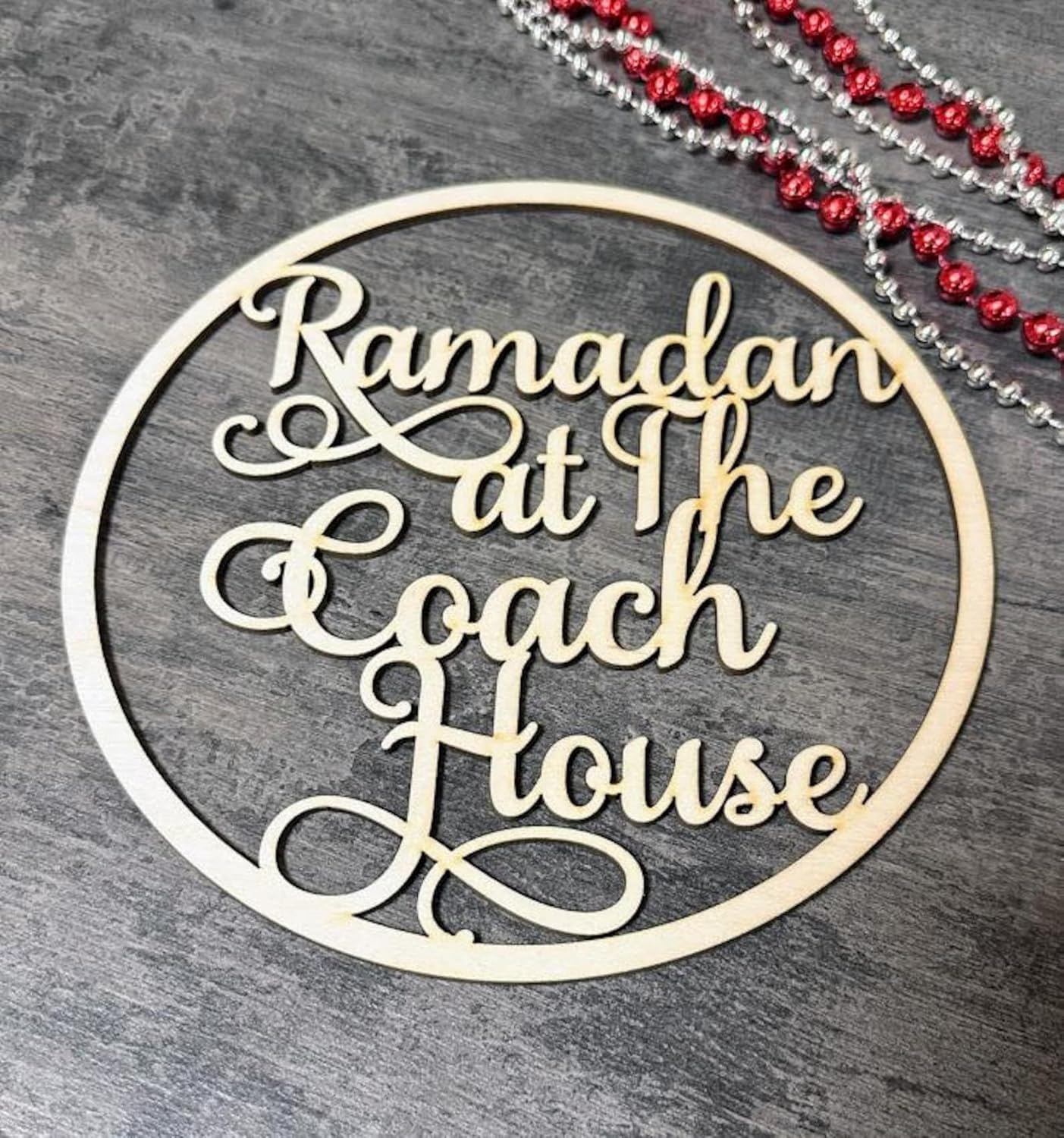 Ramadan Door Wreath – Family Ramadan Decoration | MDF Islamic Decor | Ramadan Door Sign