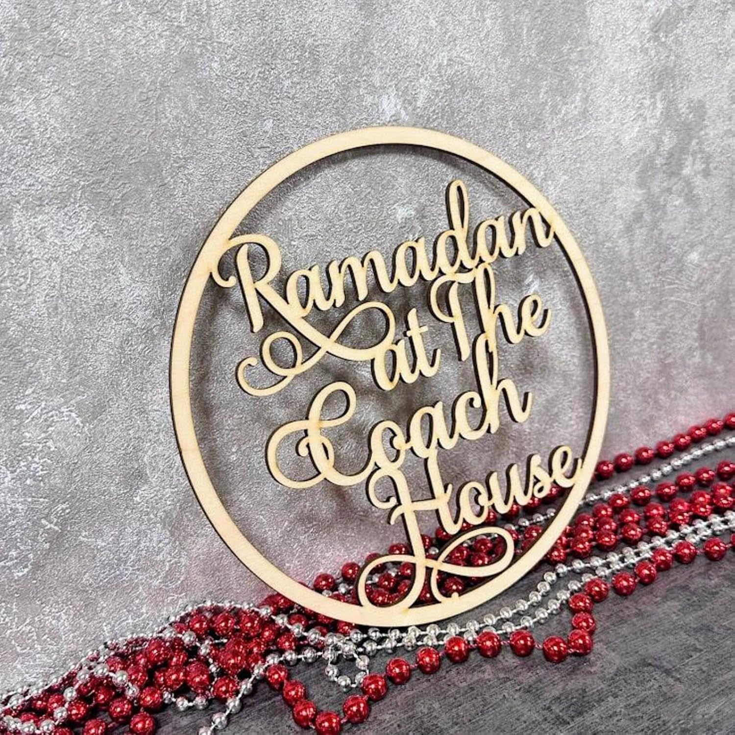 Ramadan Door Wreath – Family Ramadan Decoration | MDF Islamic Decor | Ramadan Door Sign