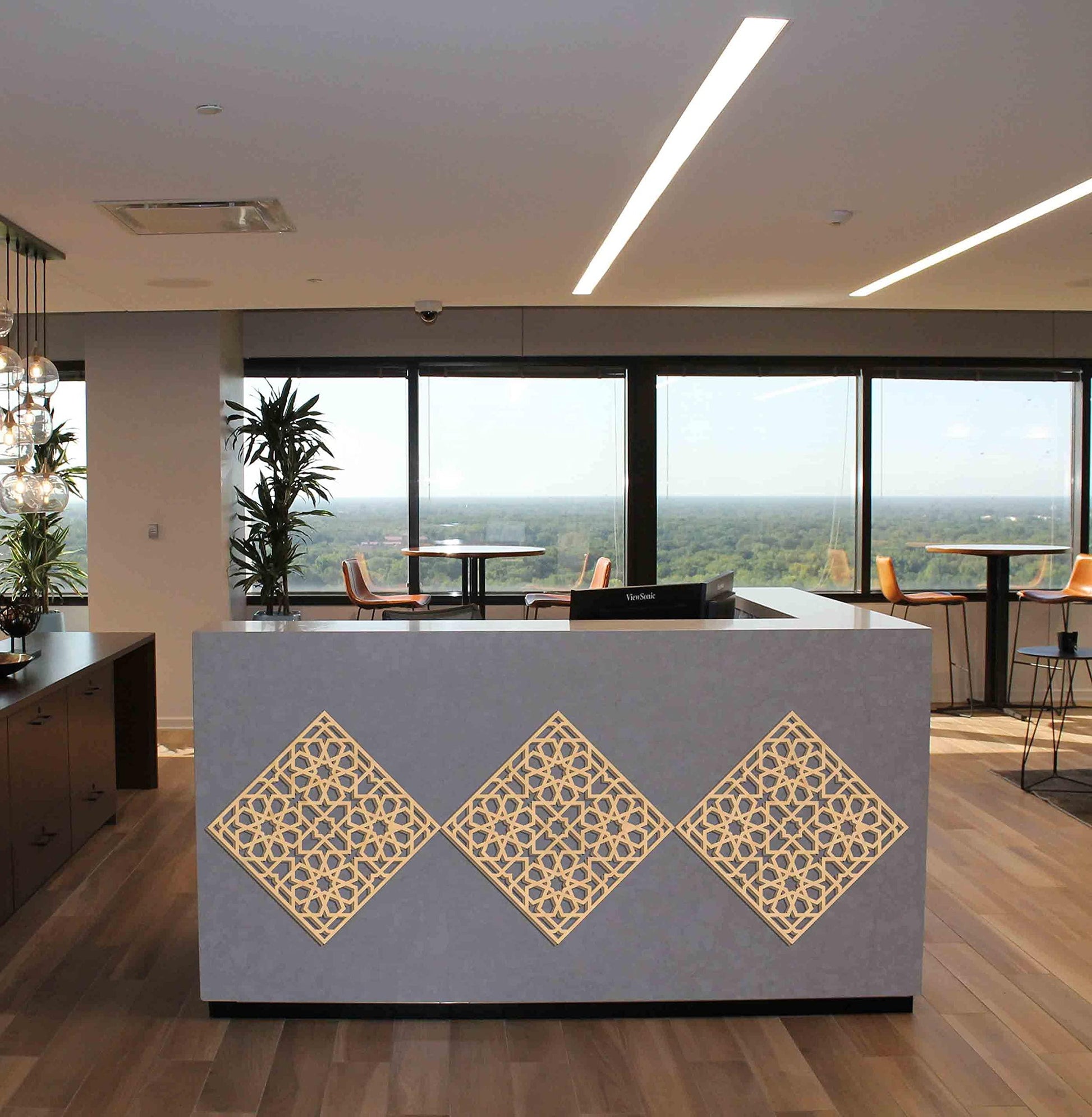 Haoser Birch Ply-3mm Wooden Panel for Room Divider/Partition, Wall Decor Pack of 1 Geometric Laser Cut Carved Panel  (Panle-3) - Haoser