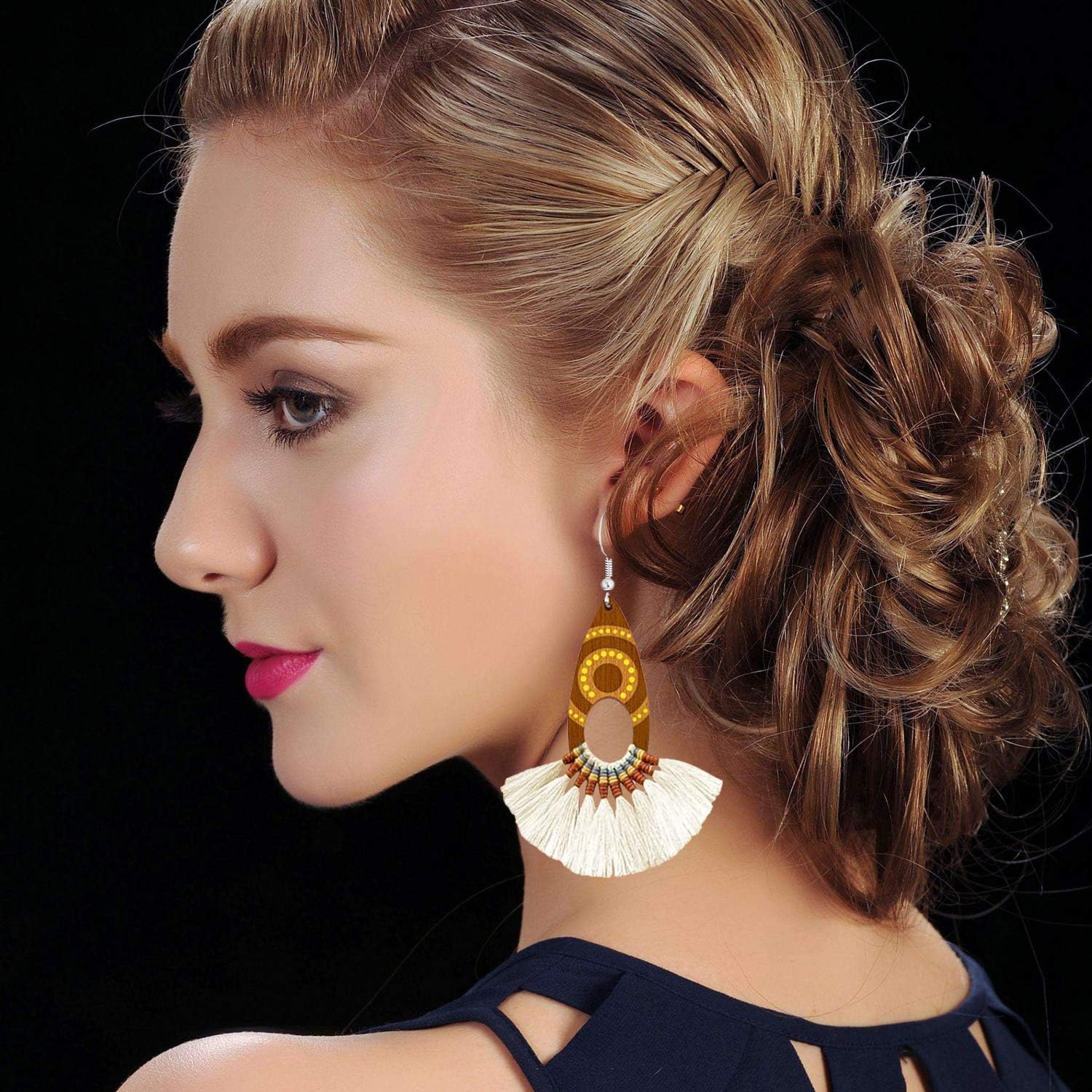 60 PCS Unfinished Wooden Earring Blanks – DIY Mixed Shapes for Jewelry Making