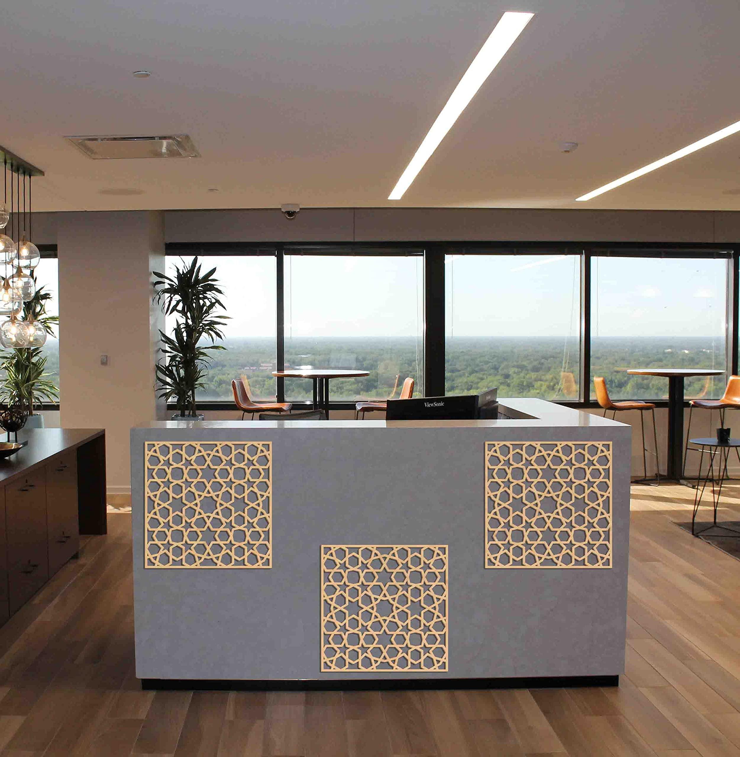 Haoser Birch Ply-3mm Wooden Panel for Room Divider/Partition, Wall Decor Pack of 1 Geometric Laser Cut Carved Panel  (Panle-5) - Haoser