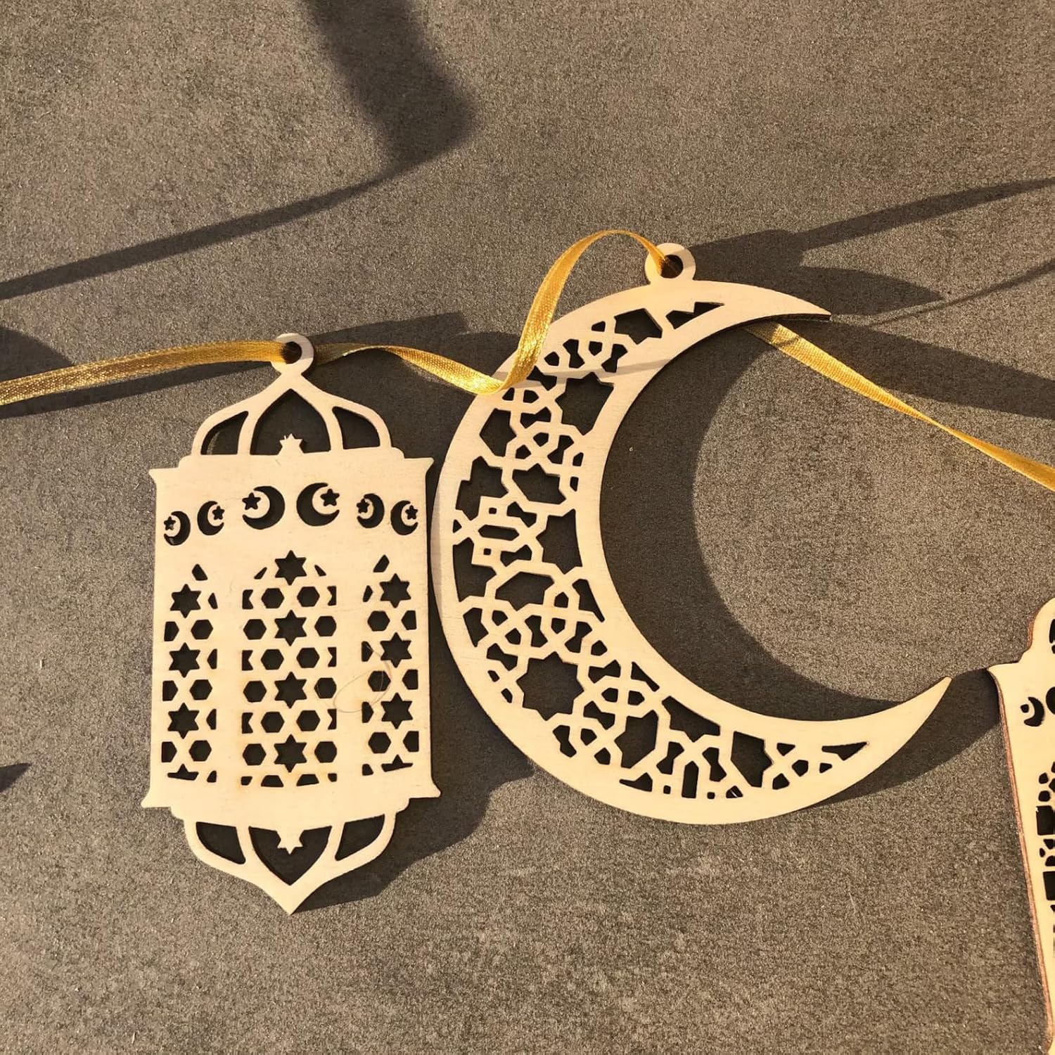 Pack of 6 Ramadan Decorations – Islamic Table & Wall Decor, 10 CM | Premium Pine MDF | Ramadan Kareem Mubarak Decoration for Home, Office, | Ramazaan Decoration itmas | Eid Decor itmas