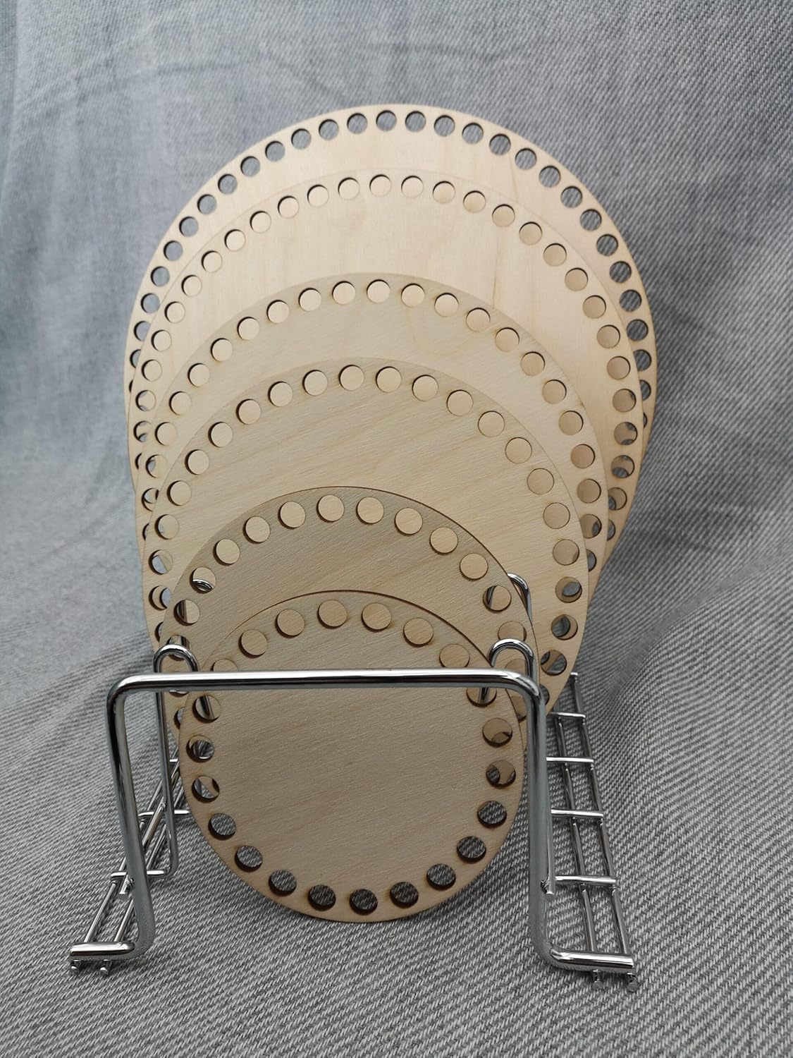 Pack of 5 Wooden Crochet Basket Bottom Round Base | DIY Crochet Basket Supply & Craft Wood Blanks | Round Crochet Basket Base | Handmade Basket Base Wooden