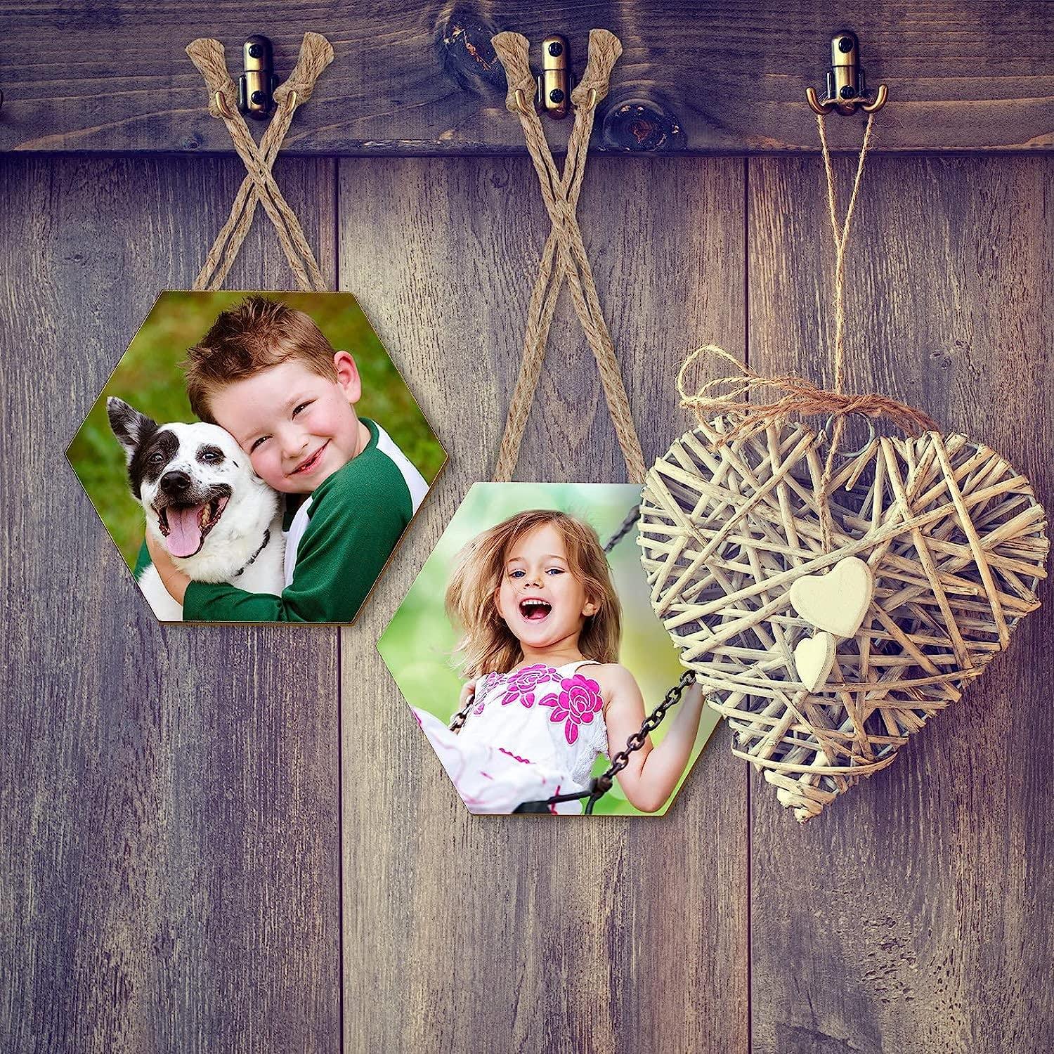 Haoser 15 Pack Unfinished Wooden Hexagon Pieces for DIY Crafts, 3 Inch Cutouts for Wood Burning, Painting, Wall Decorations - Haoser