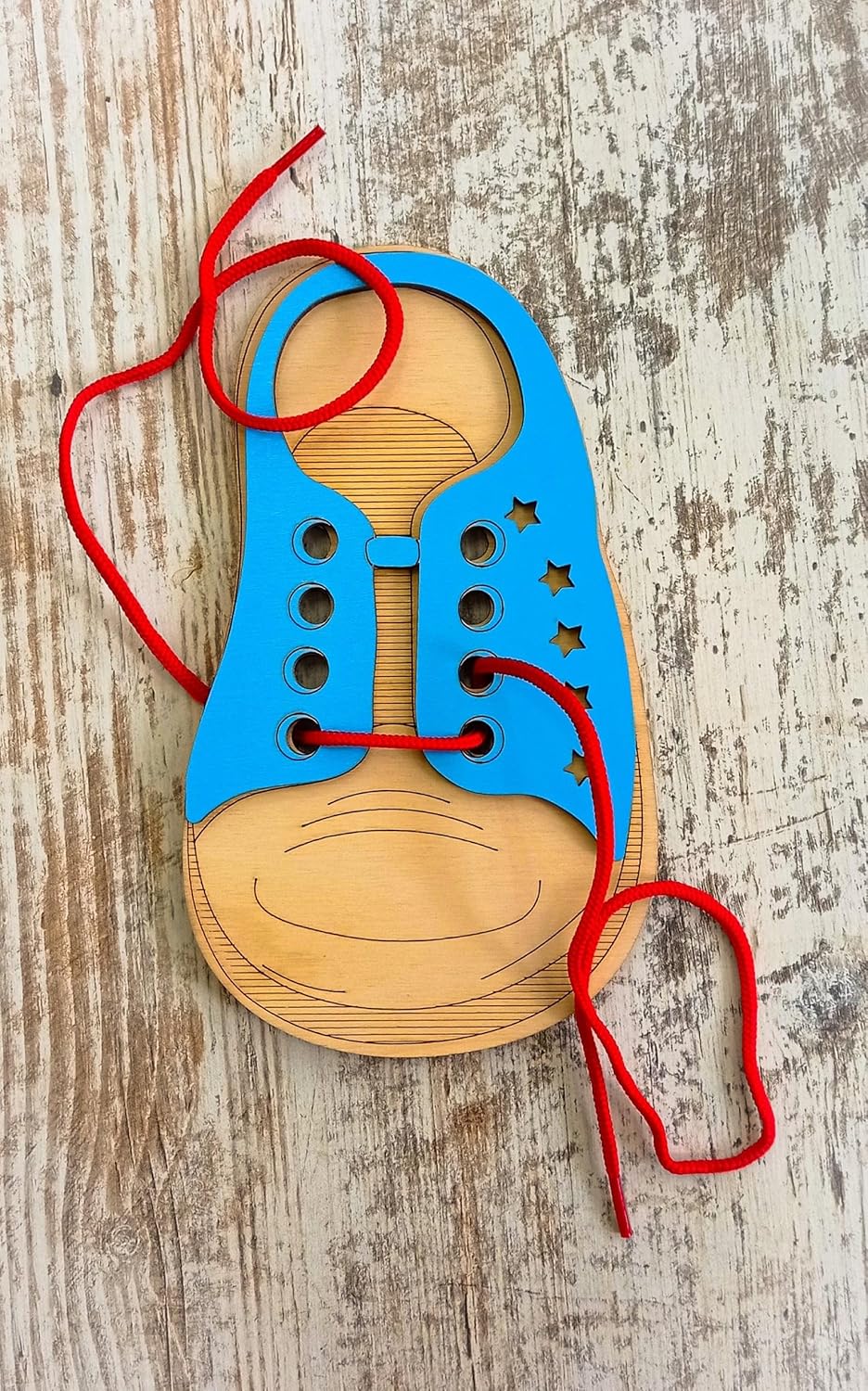 3 Pcs Wooden Hedgehog Lacing Toy for Kids | Montessori Threading Board | Fine Motor Skills Learning Toy
