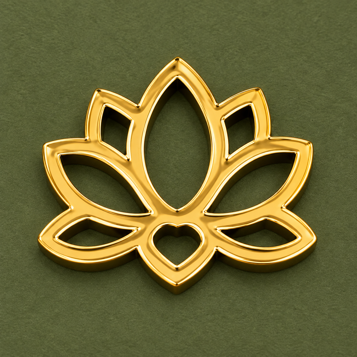 Haoser Golden Acrylic Lotus Cutouts, Self Adhesive Lotus Shape for DIY Crafts, Diwali, Pooja, Gift & Festive Decoration, Pack of 10