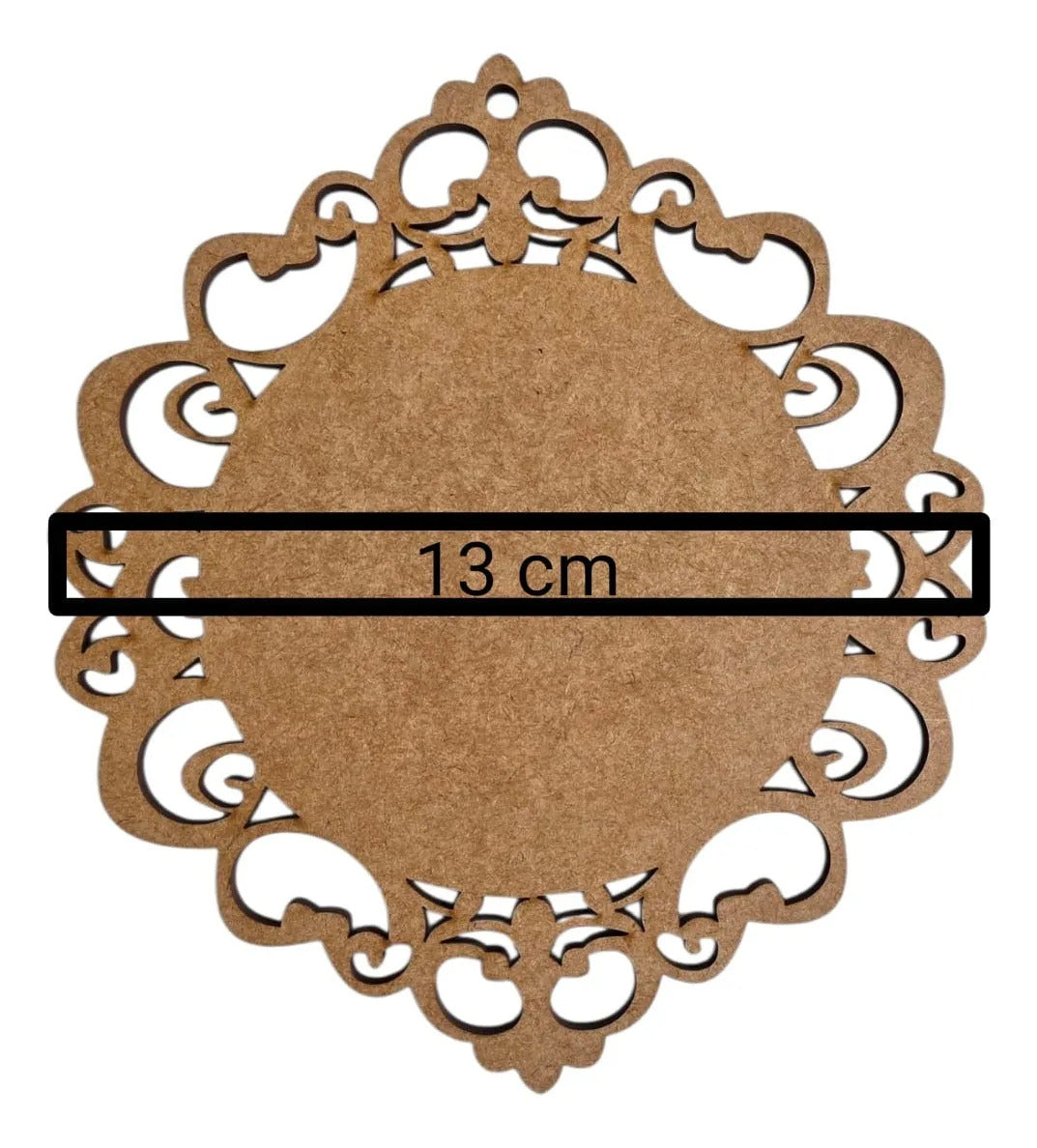 Wooden MDF Mandala Escapulário Cutouts | Pack of 6 Ornate Round MDF Craft Shapes | DIY Craft Base for Painting, Mandala Art & Home Decoration | Size 15x13 cm