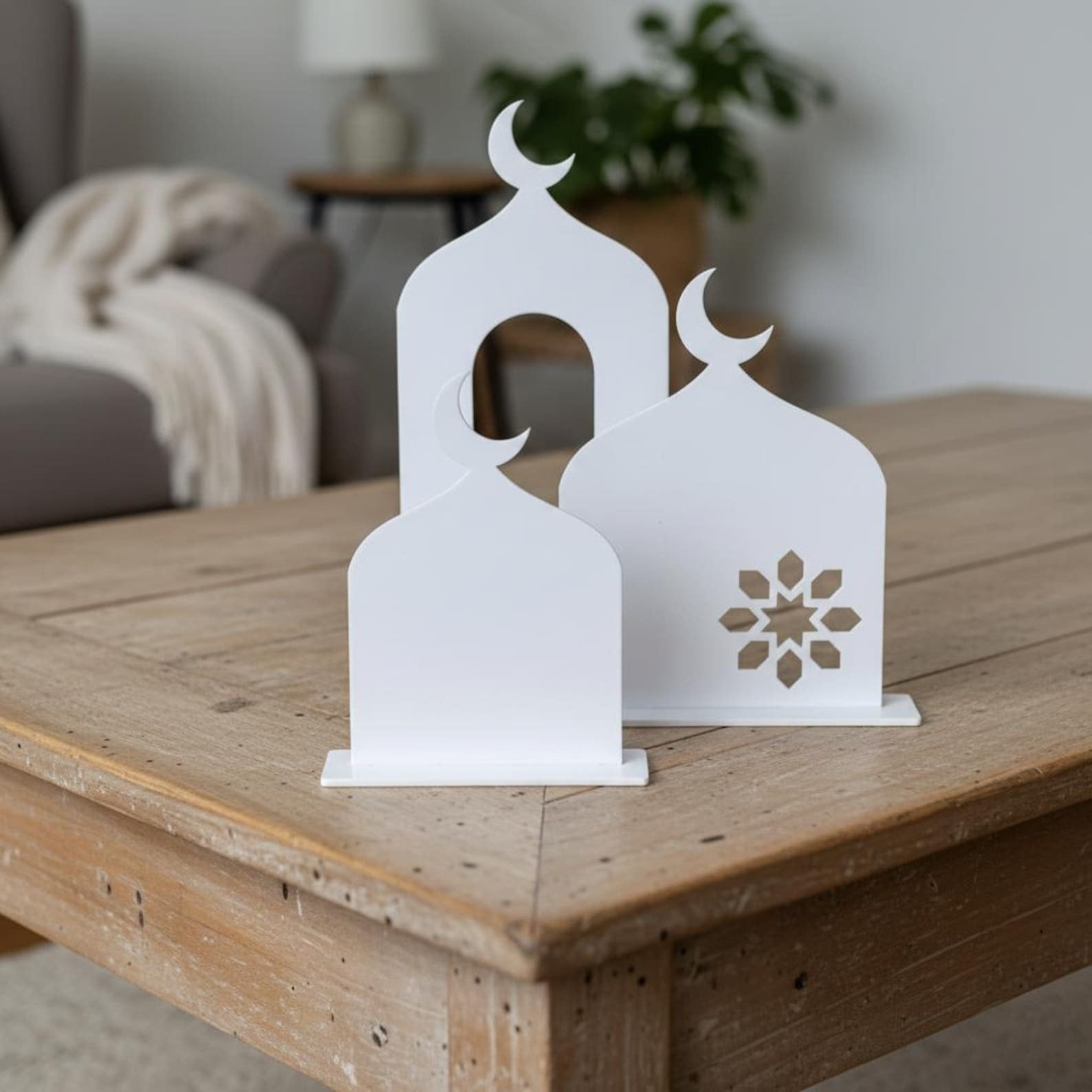 Ramadan Minaret Decor | Islamic Decor for Home Ramadan Eid Mubarak Decoration | Tabletop Mosque Minar