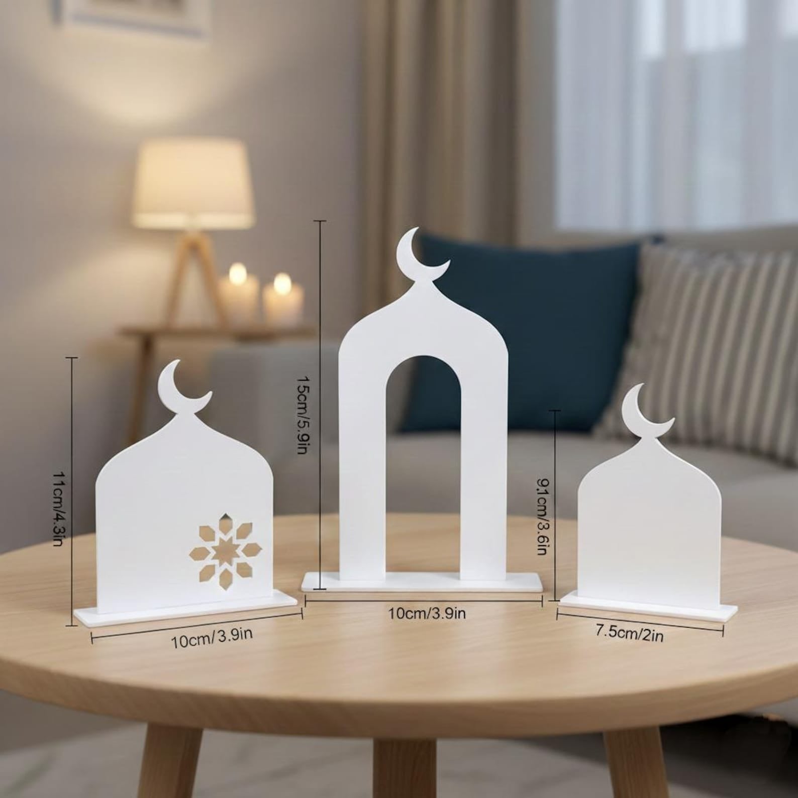 Ramadan Minaret Decor | Islamic Decor for Home Ramadan Eid Mubarak Decoration | Tabletop Mosque Minar