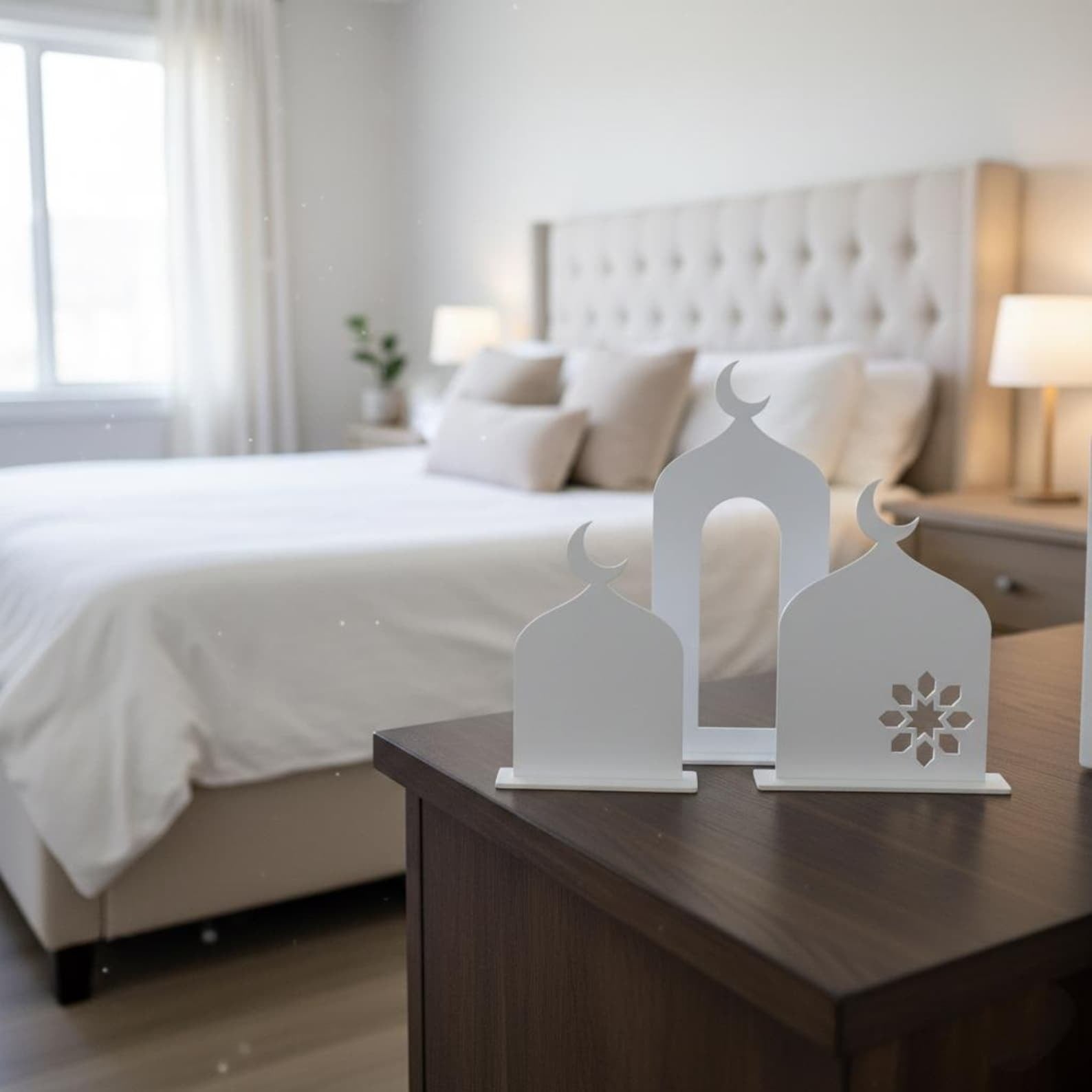 Ramadan Minaret Decor | Islamic Decor for Home Ramadan Eid Mubarak Decoration | Tabletop Mosque Minar