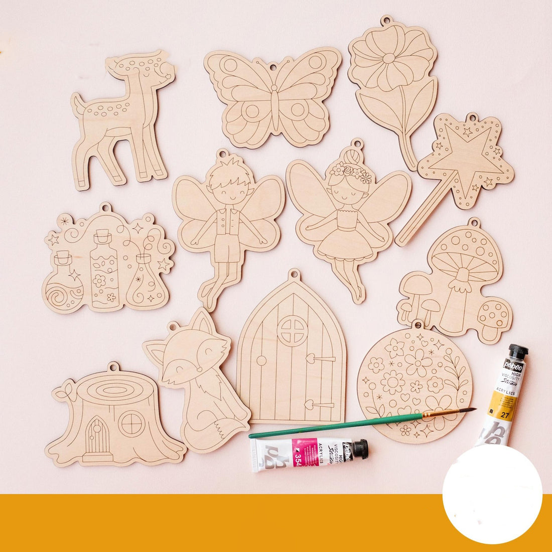 12 Pcs Farm Animal Paint Kit for Kids | DIY Craft Kit 4 Inch | Wooden Coloring Activity Set