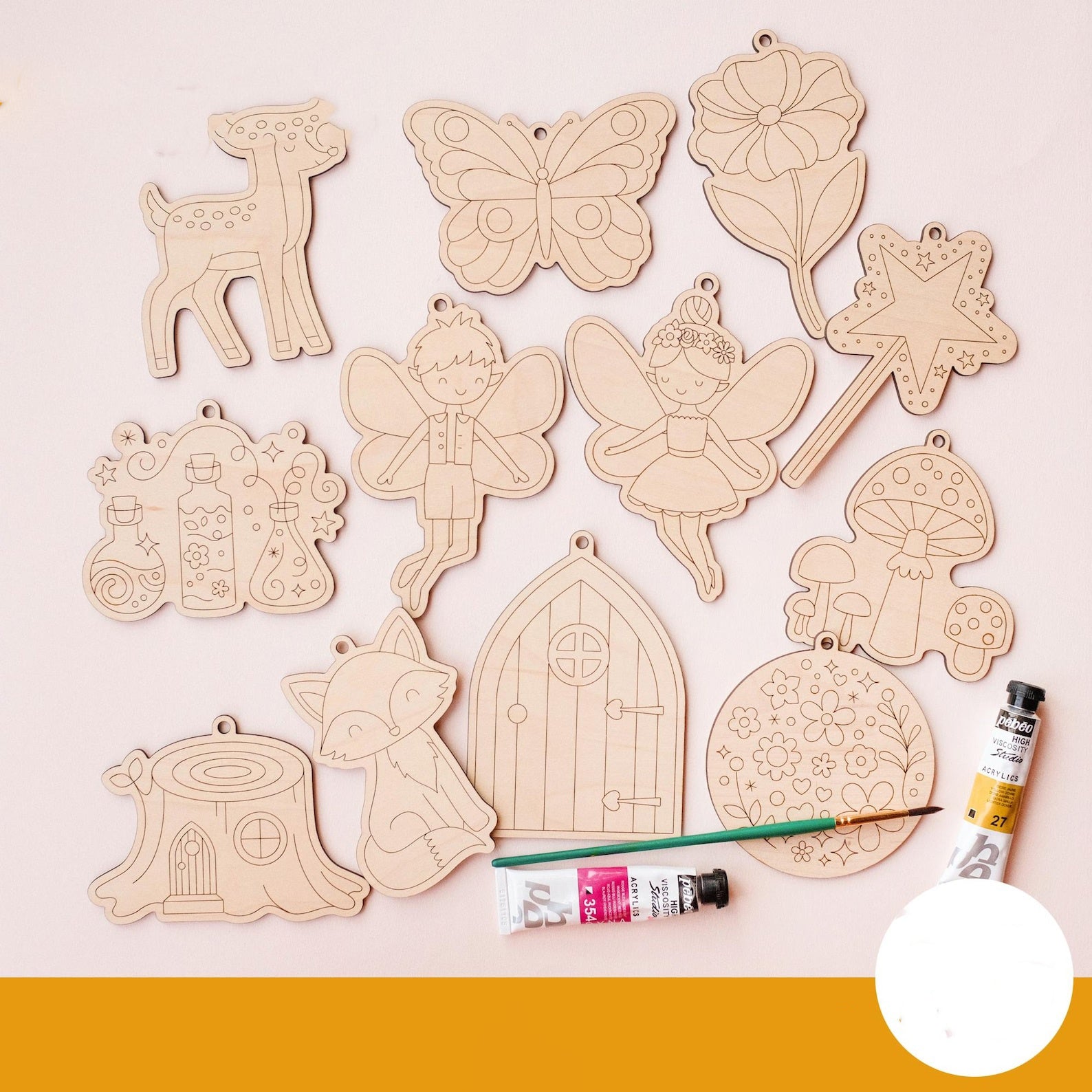 12 Pcs Farm Animal Paint Kit for Kids | DIY Craft Kit 4 Inch | Wooden Coloring Activity Set