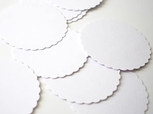 Scalloped Shaped Kraft Plain Paper Tags with Jute Twine, Perfect for Arts and Crafts, DIY, Wedding Party Favor - (Pack of 200) - Haoser