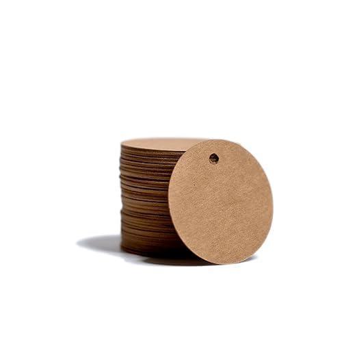 Brown Craft Paper Round Tags (2 inch) - Haoser